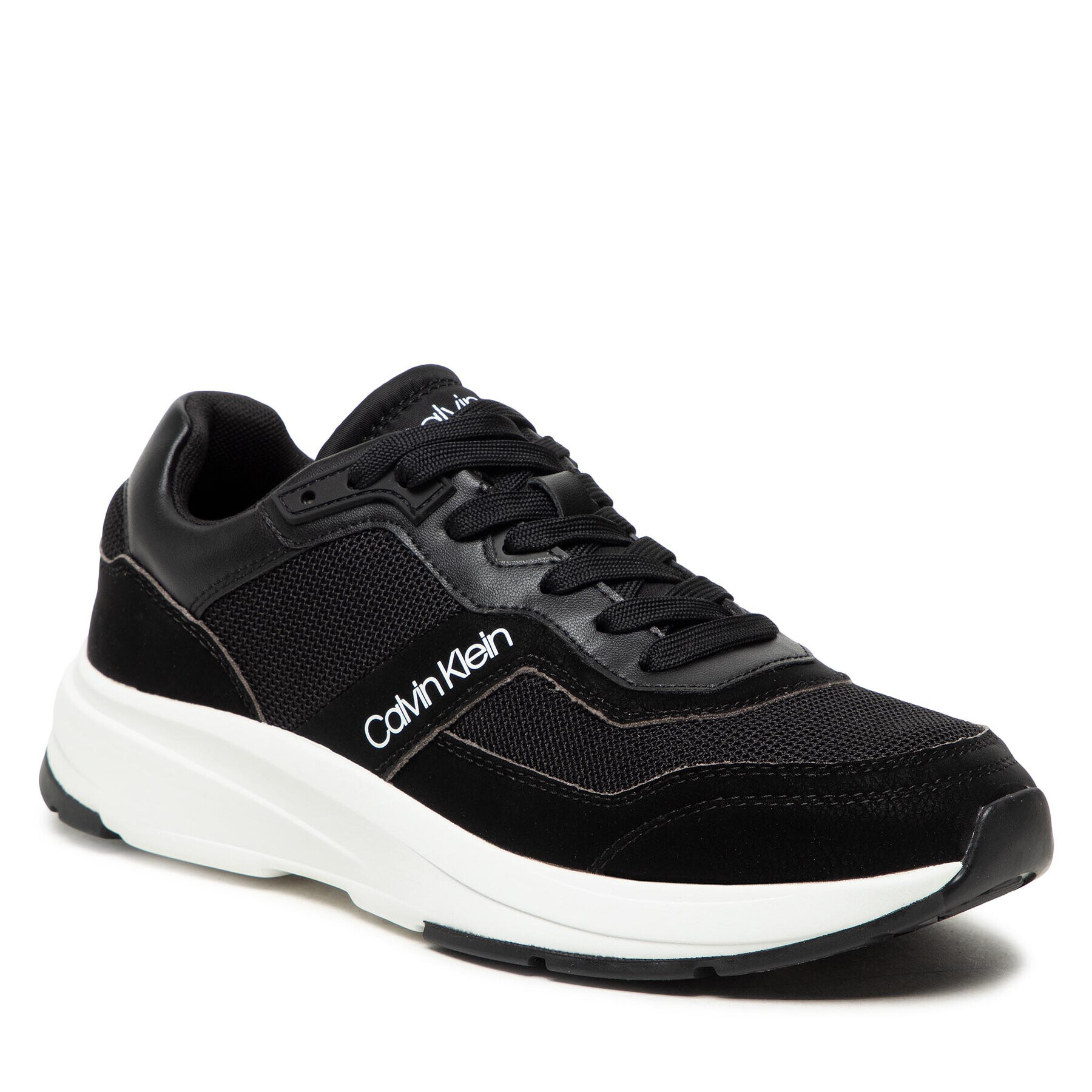 Calvin Klein Сникърси Low Top Lace Up Mix HM0HM00309 Черен - Pepit.bg