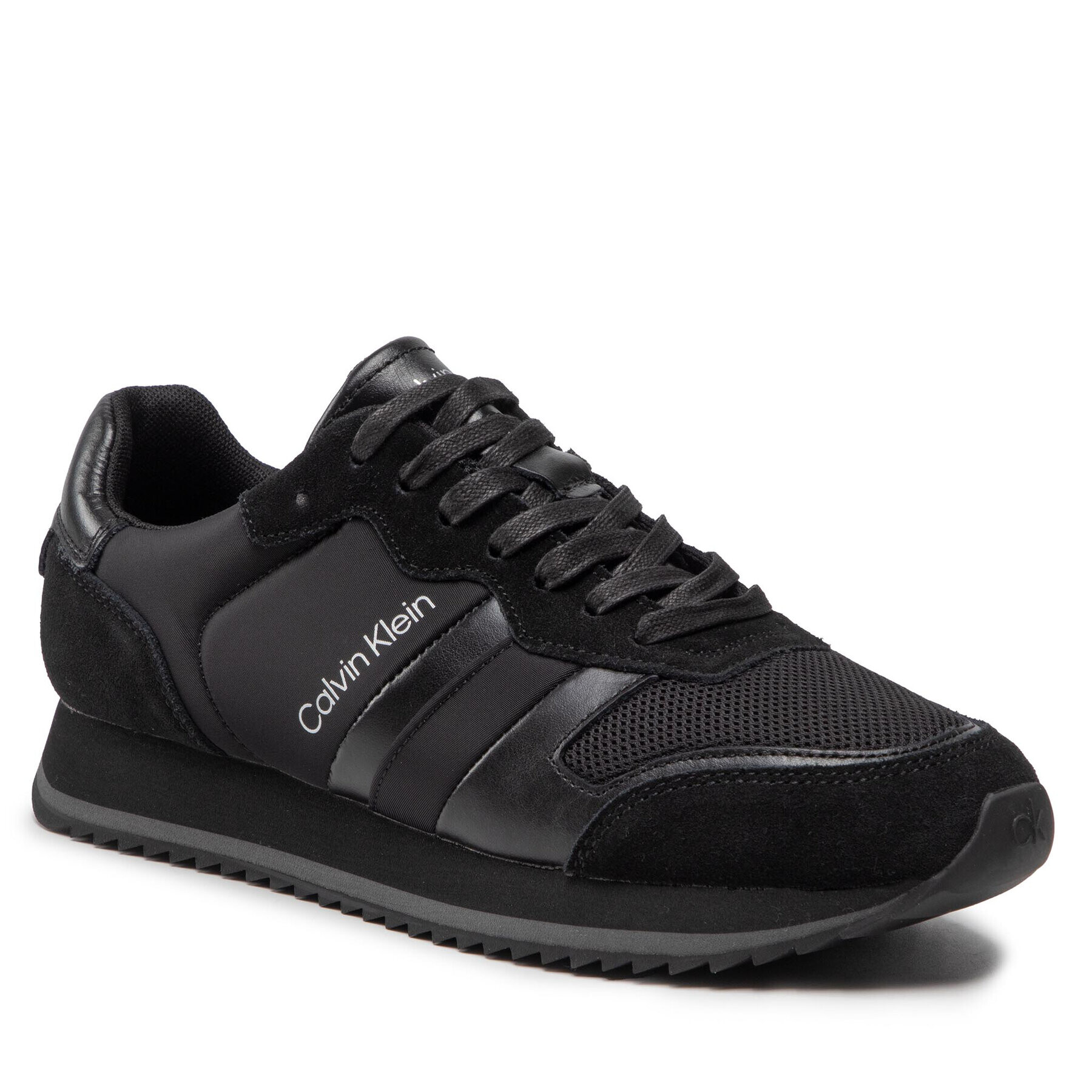 Calvin Klein Сникърси Low Top Lace Up Mix HM0HM00315 Черен - Pepit.bg