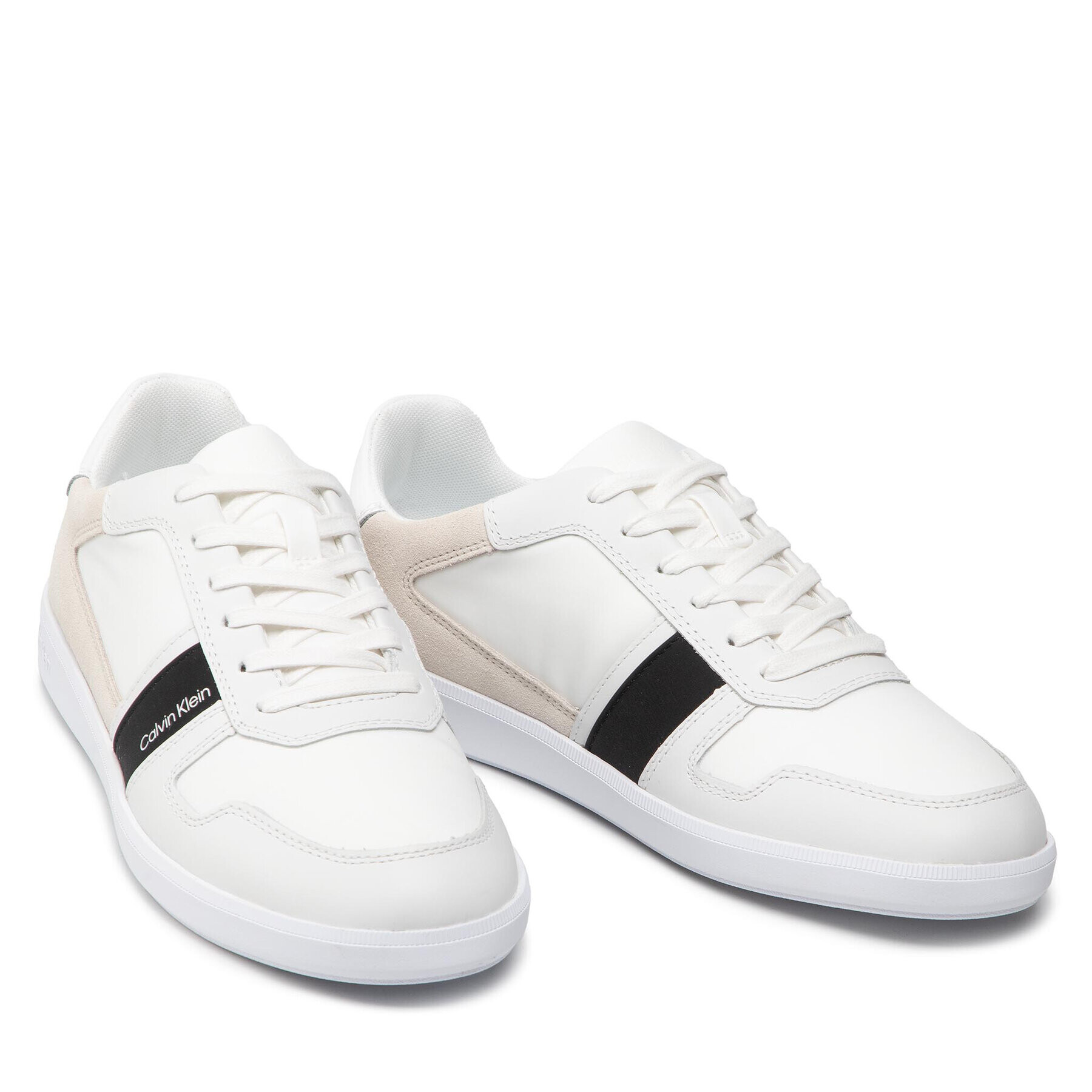 Calvin Klein Сникърси Low Top Lace Up Mix HM0HM00491 Бял - Pepit.bg