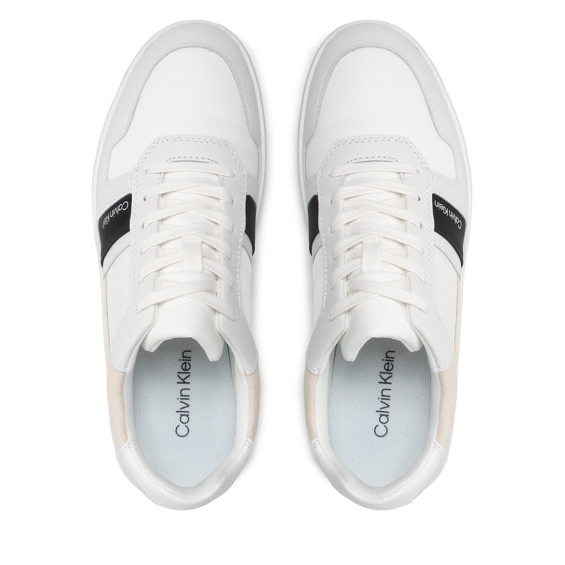 Calvin Klein Сникърси Low Top Lace Up Mix HM0HM00491 Бял - Pepit.bg