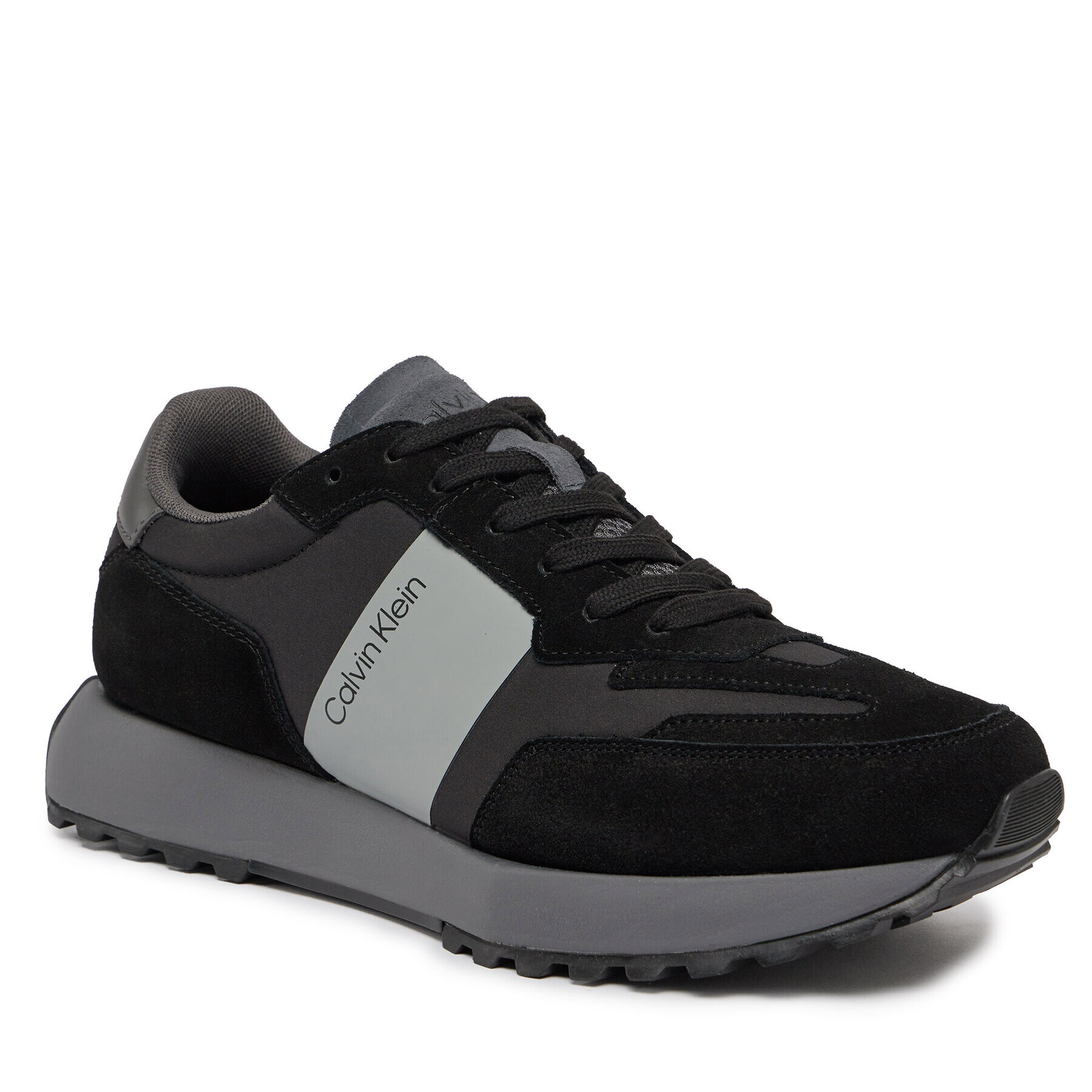 Calvin Klein Сникърси Low Top Lace Up Mix HM0HM00497 Черен - Pepit.bg