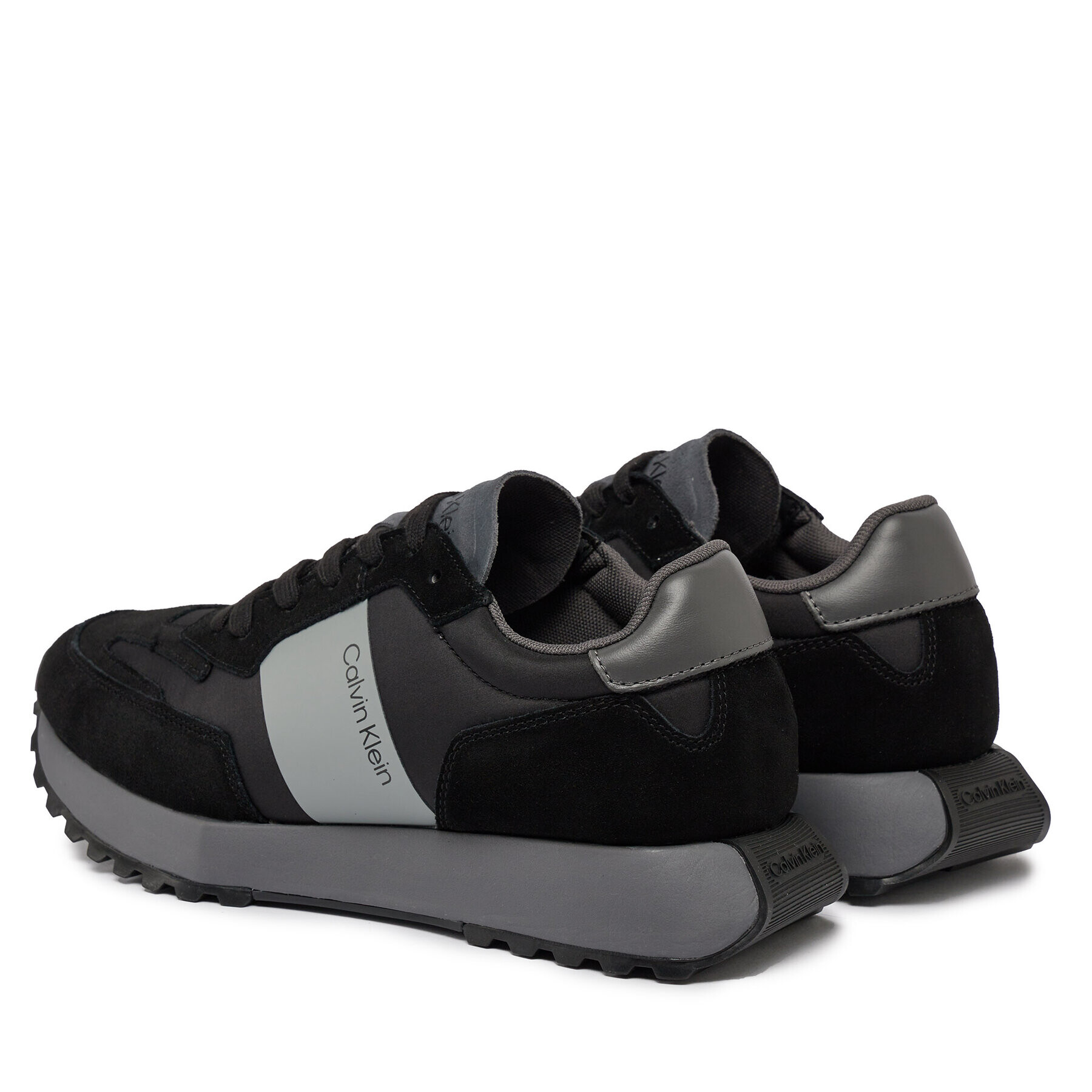 Calvin Klein Сникърси Low Top Lace Up Mix HM0HM00497 Черен - Pepit.bg