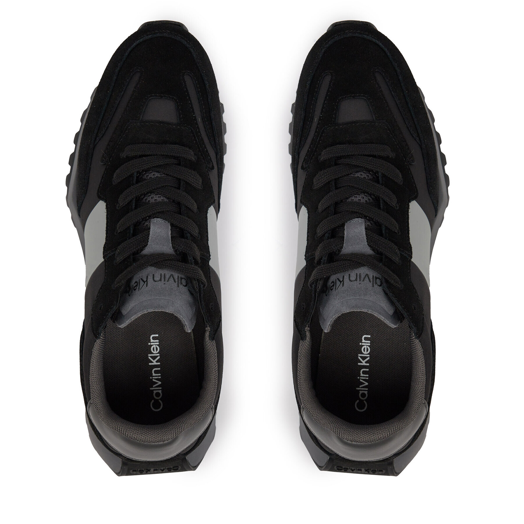Calvin Klein Сникърси Low Top Lace Up Mix HM0HM00497 Черен - Pepit.bg