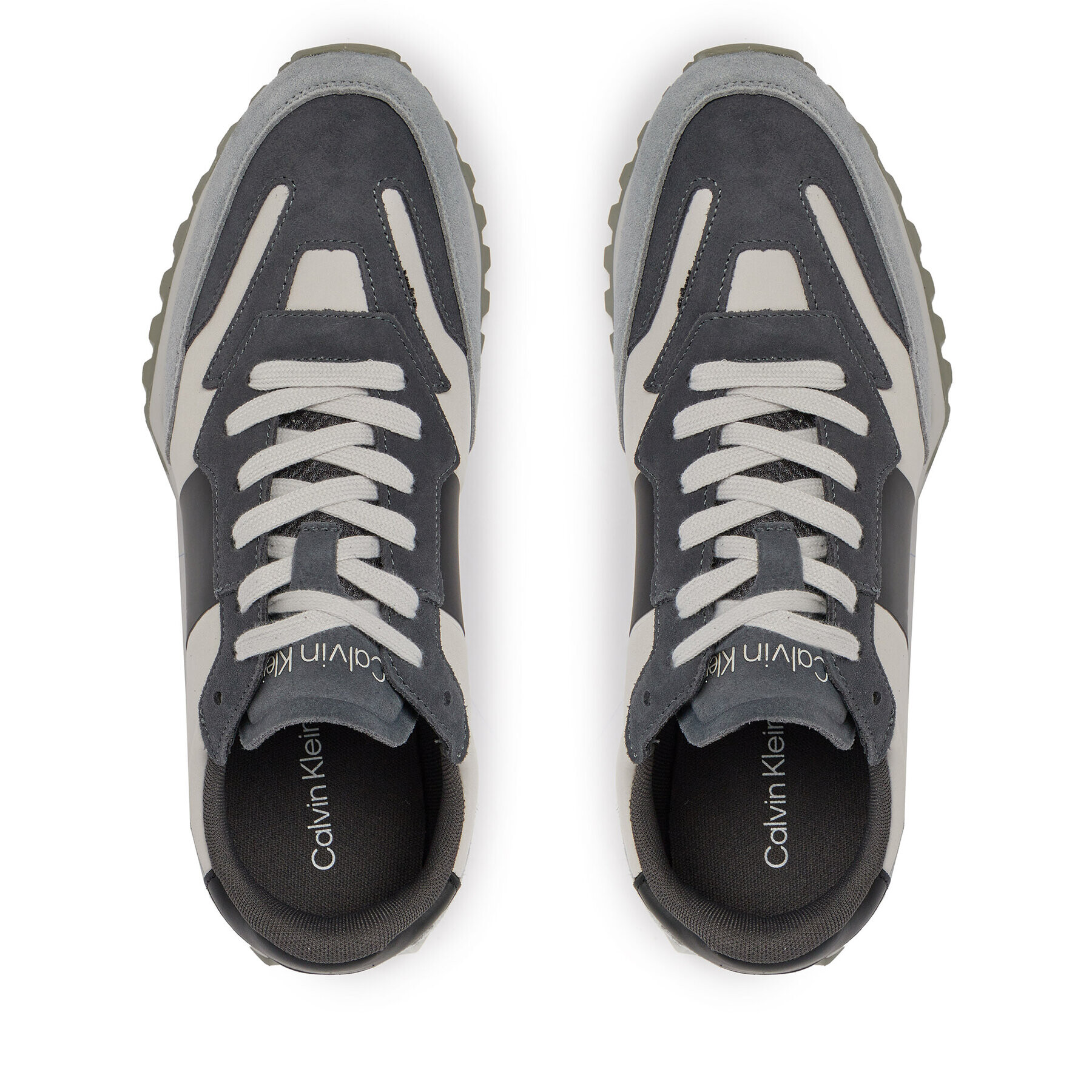 Calvin Klein Сникърси Low Top Lace Up Mix HM0HM00497 Сив - Pepit.bg