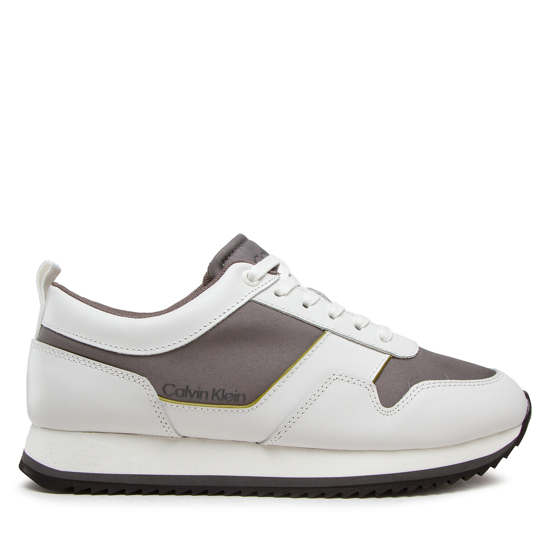 Calvin Klein Сникърси Low Top Lace Up Mix HM0HM00741 Бял - Pepit.bg