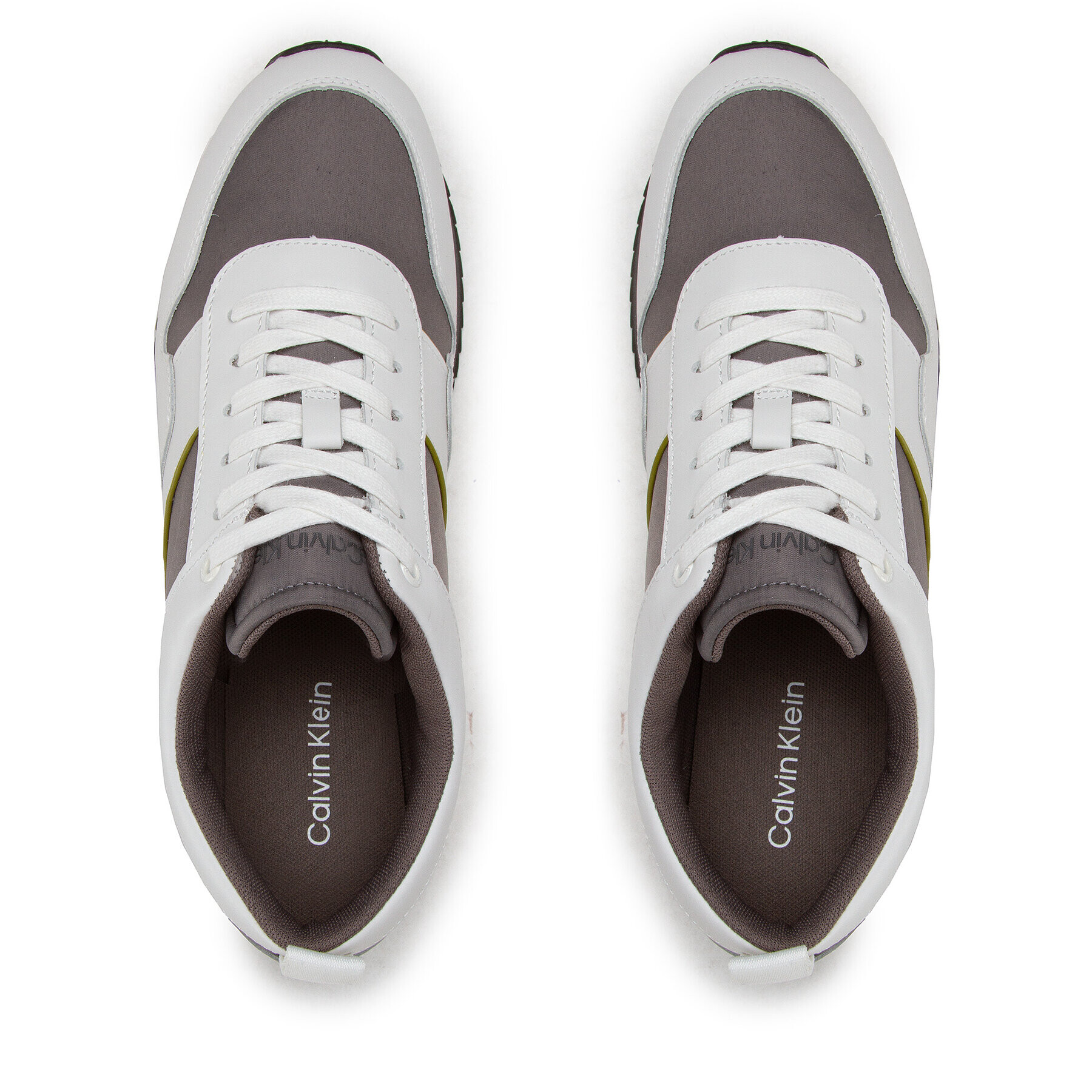 Calvin Klein Сникърси Low Top Lace Up Mix HM0HM00741 Бял - Pepit.bg