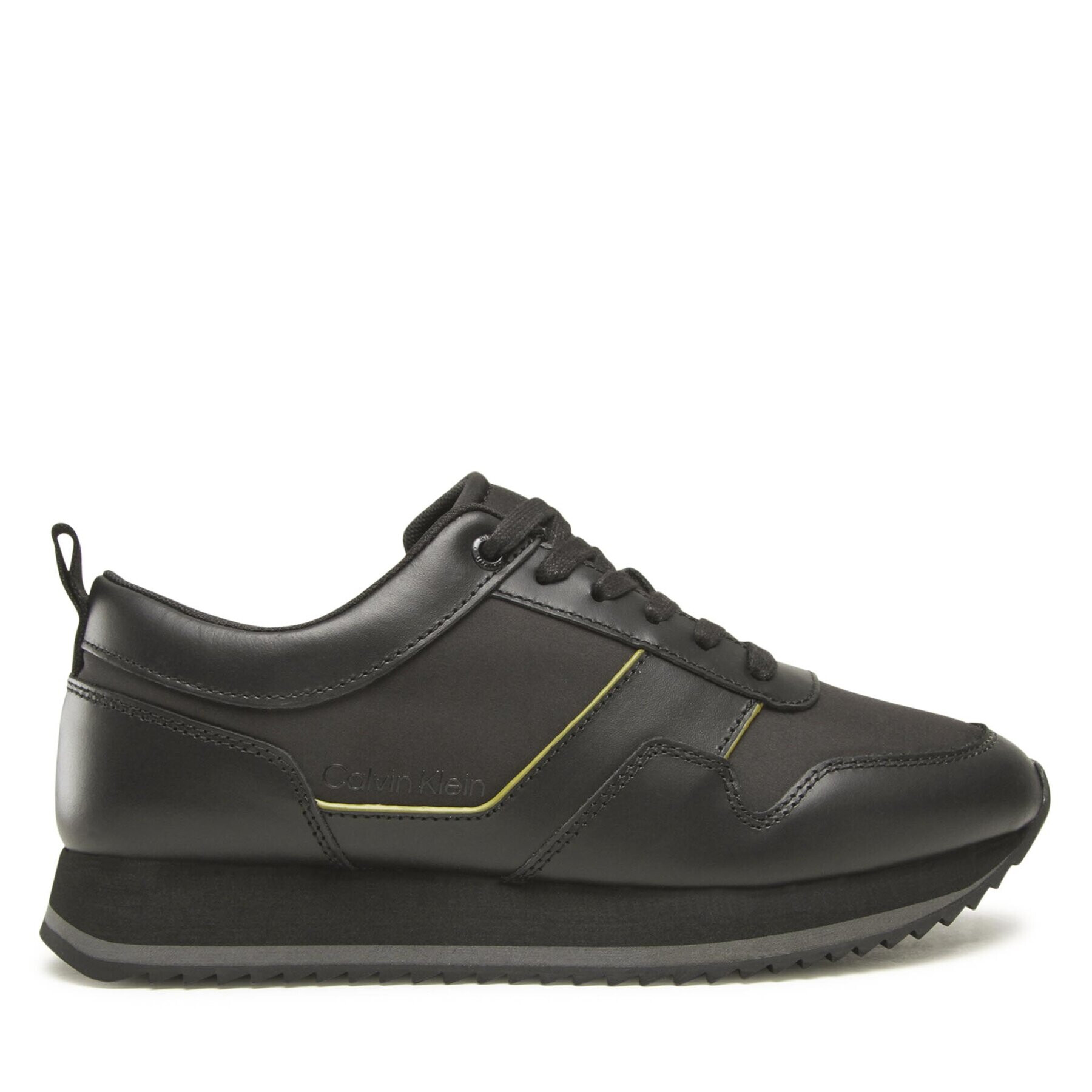 Calvin Klein Сникърси Low Top Lace Up Mix HM0HM00741 Черен - Pepit.bg