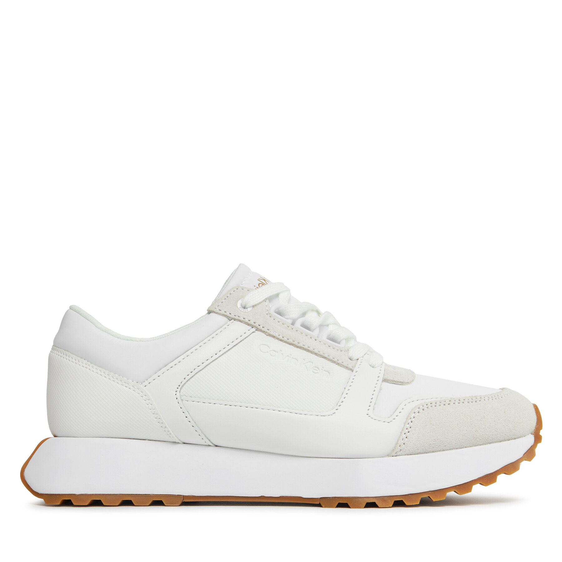 Calvin Klein Сникърси Low Top Lace Up Mix HM0HM00853 Бял - Pepit.bg