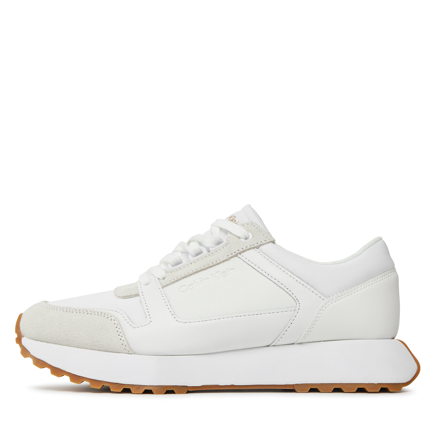 Calvin Klein Сникърси Low Top Lace Up Mix HM0HM00853 Бял - Pepit.bg