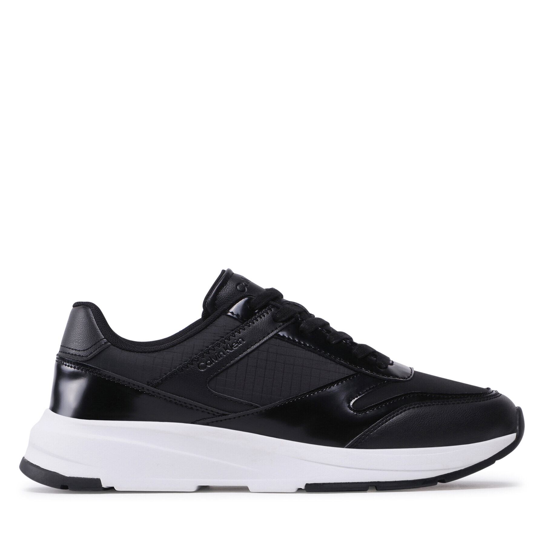 Calvin Klein Сникърси Low Top Lace Up Mix HM0HM00901 Черен - Pepit.bg