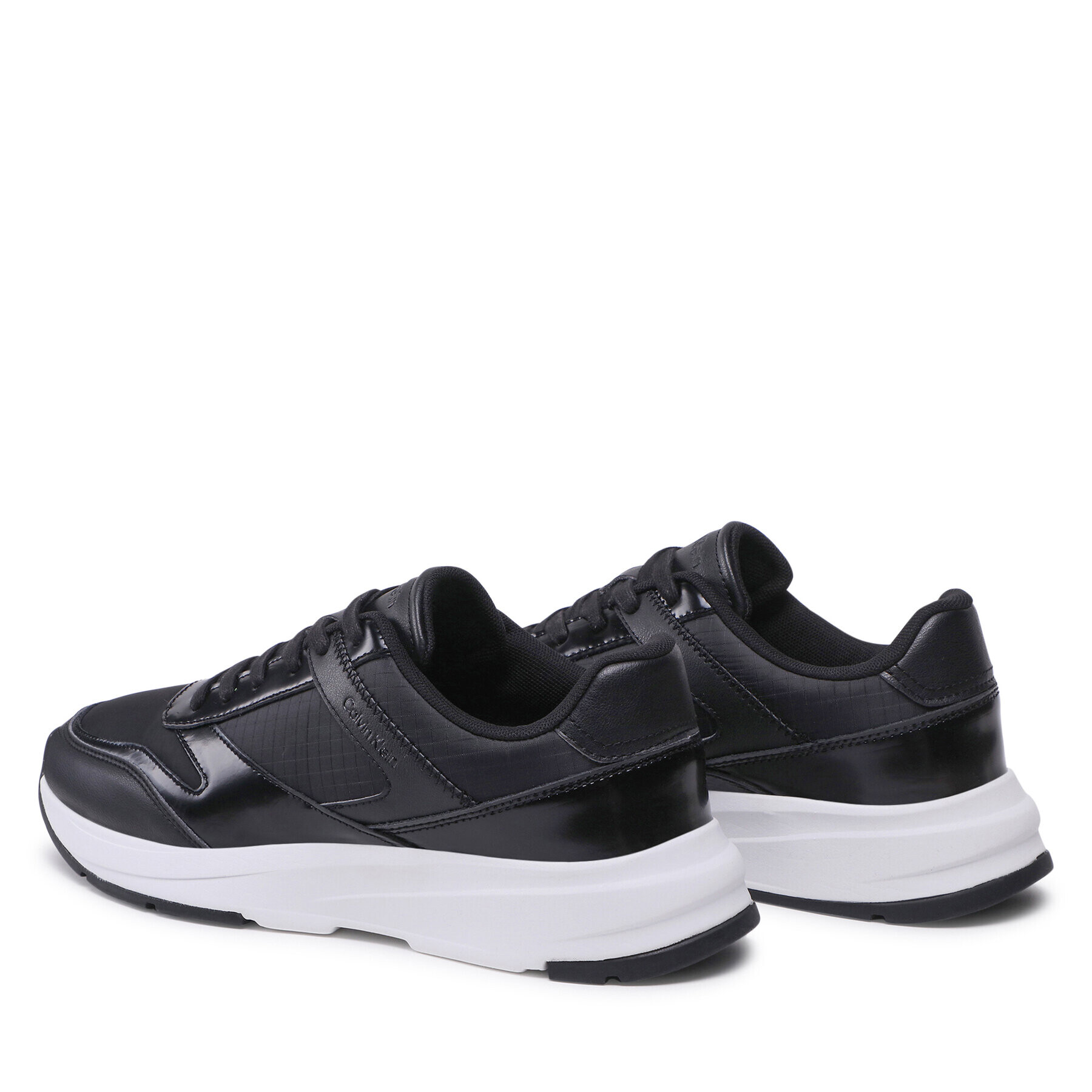 Calvin Klein Сникърси Low Top Lace Up Mix HM0HM00901 Черен - Pepit.bg