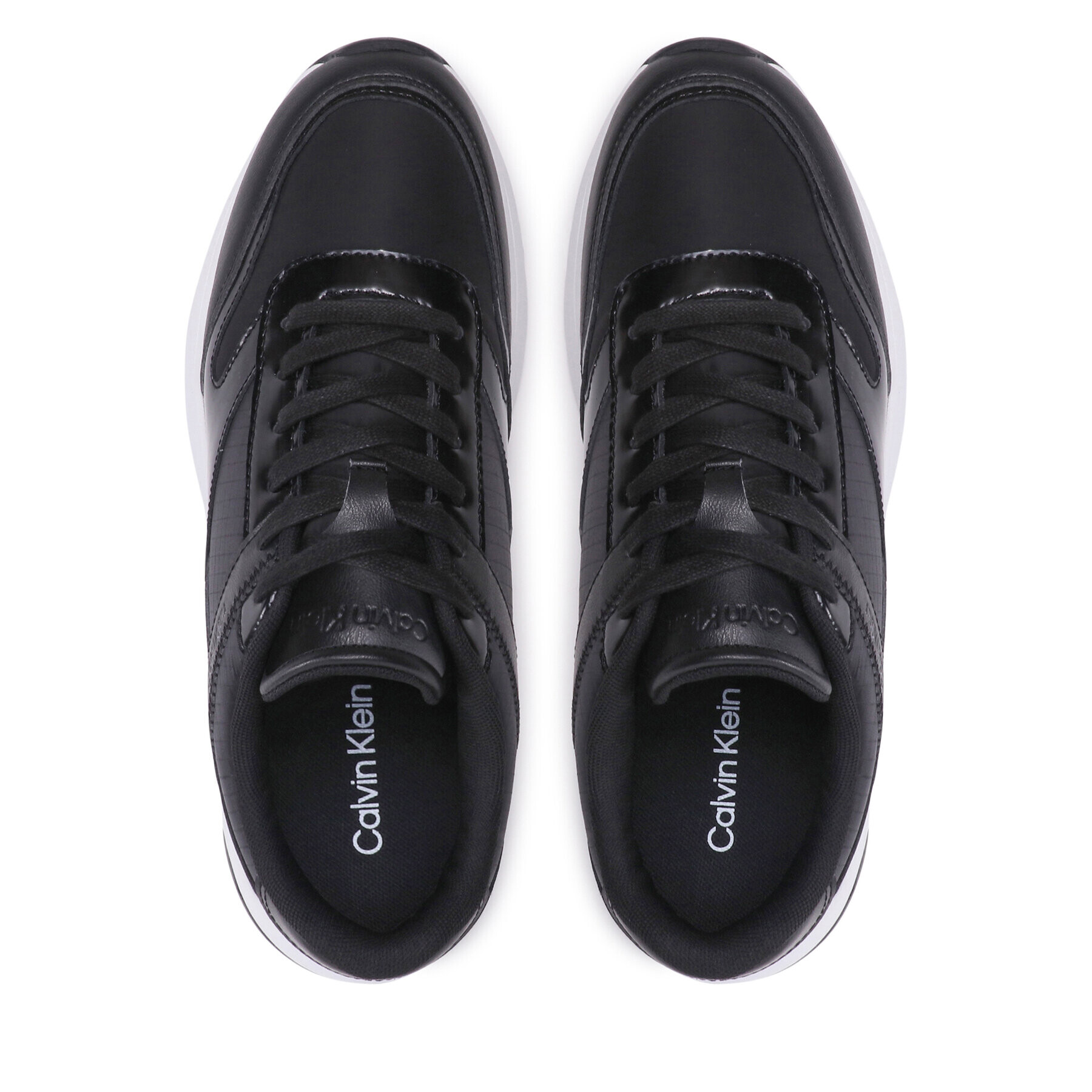 Calvin Klein Сникърси Low Top Lace Up Mix HM0HM00901 Черен - Pepit.bg