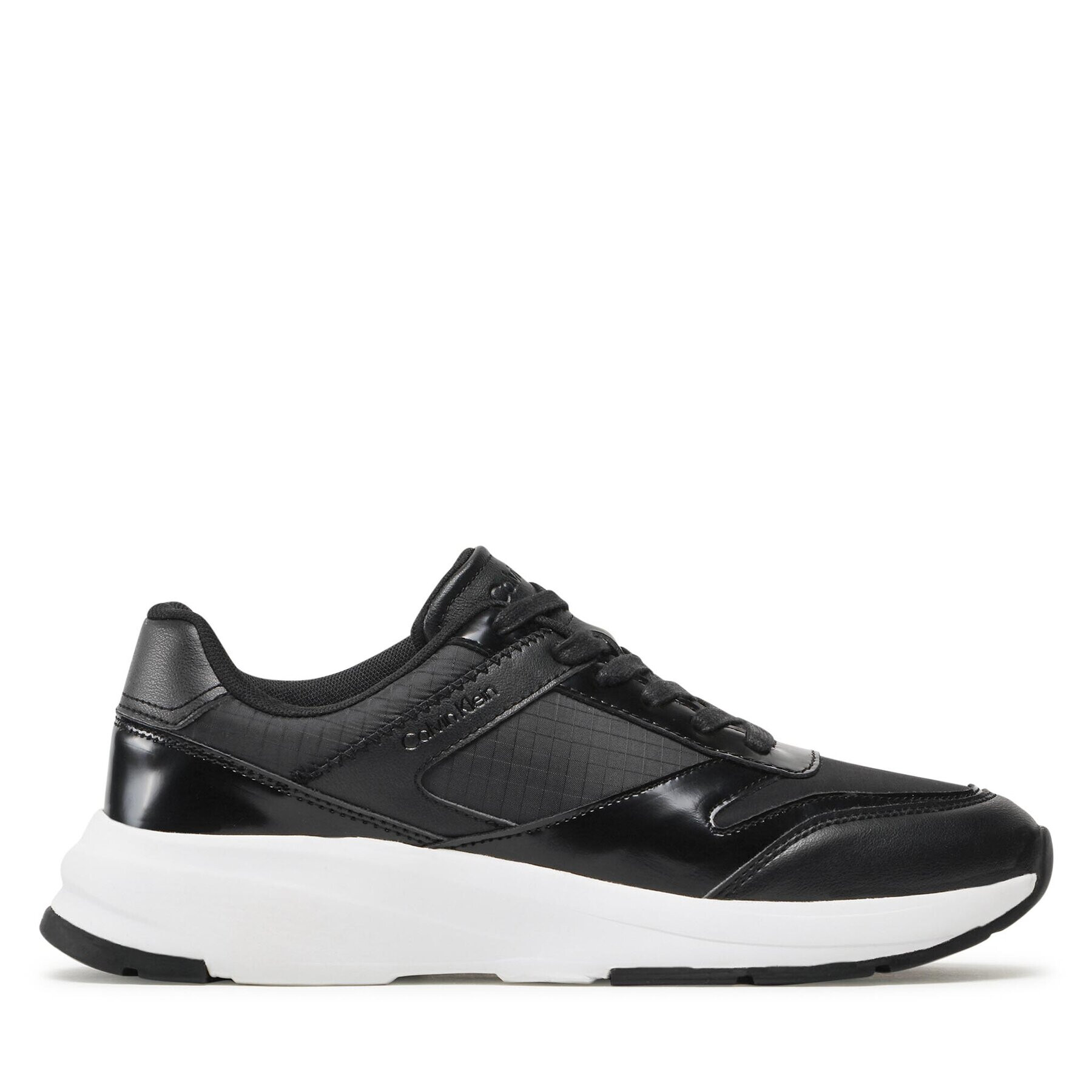 Calvin Klein Сникърси Low Top Lace Up Mix HM0HM00901 Черен - Pepit.bg