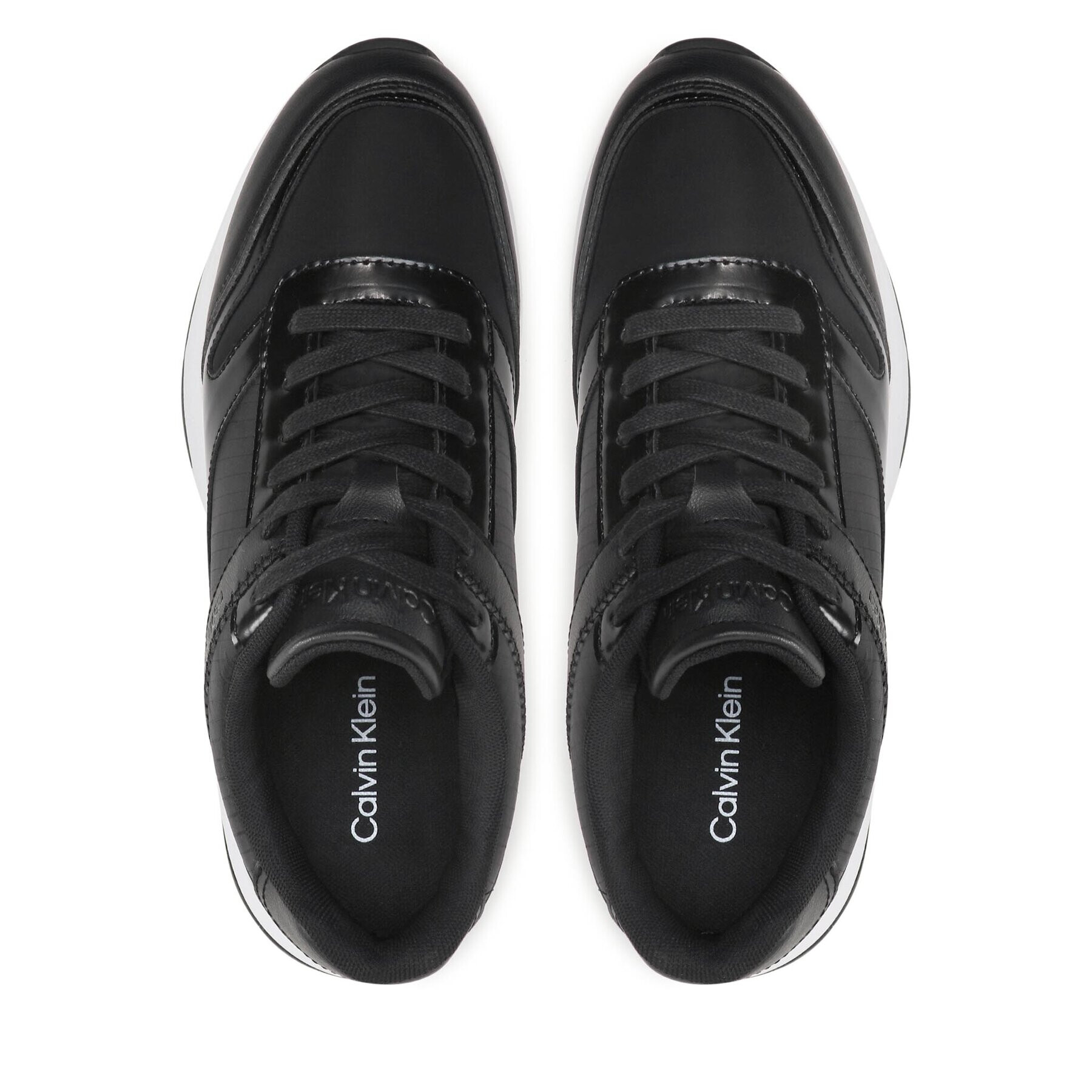 Calvin Klein Сникърси Low Top Lace Up Mix HM0HM00901 Черен - Pepit.bg