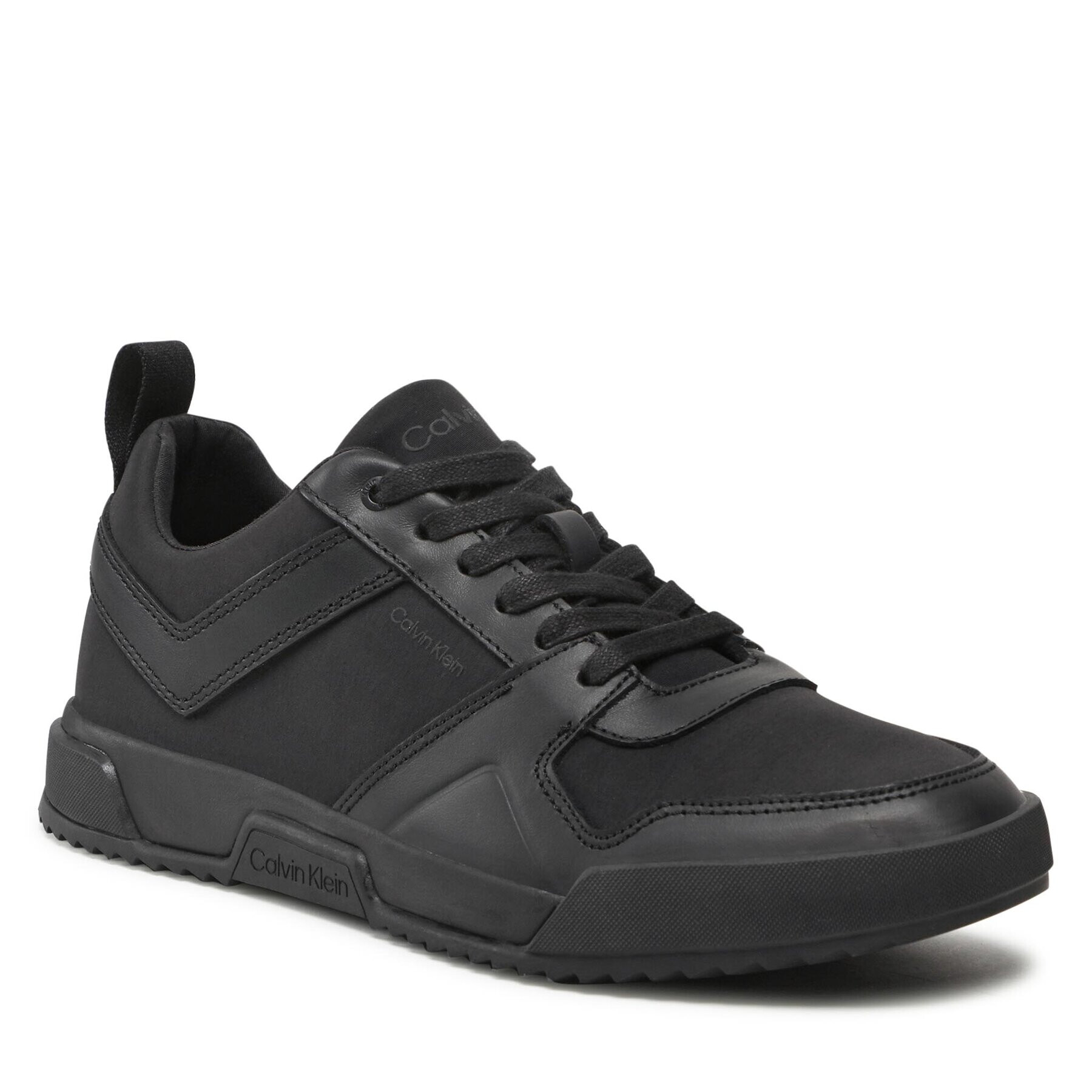 Calvin Klein Сникърси Low Top Lace Up Mix HM0HM00916 Черен - Pepit.bg