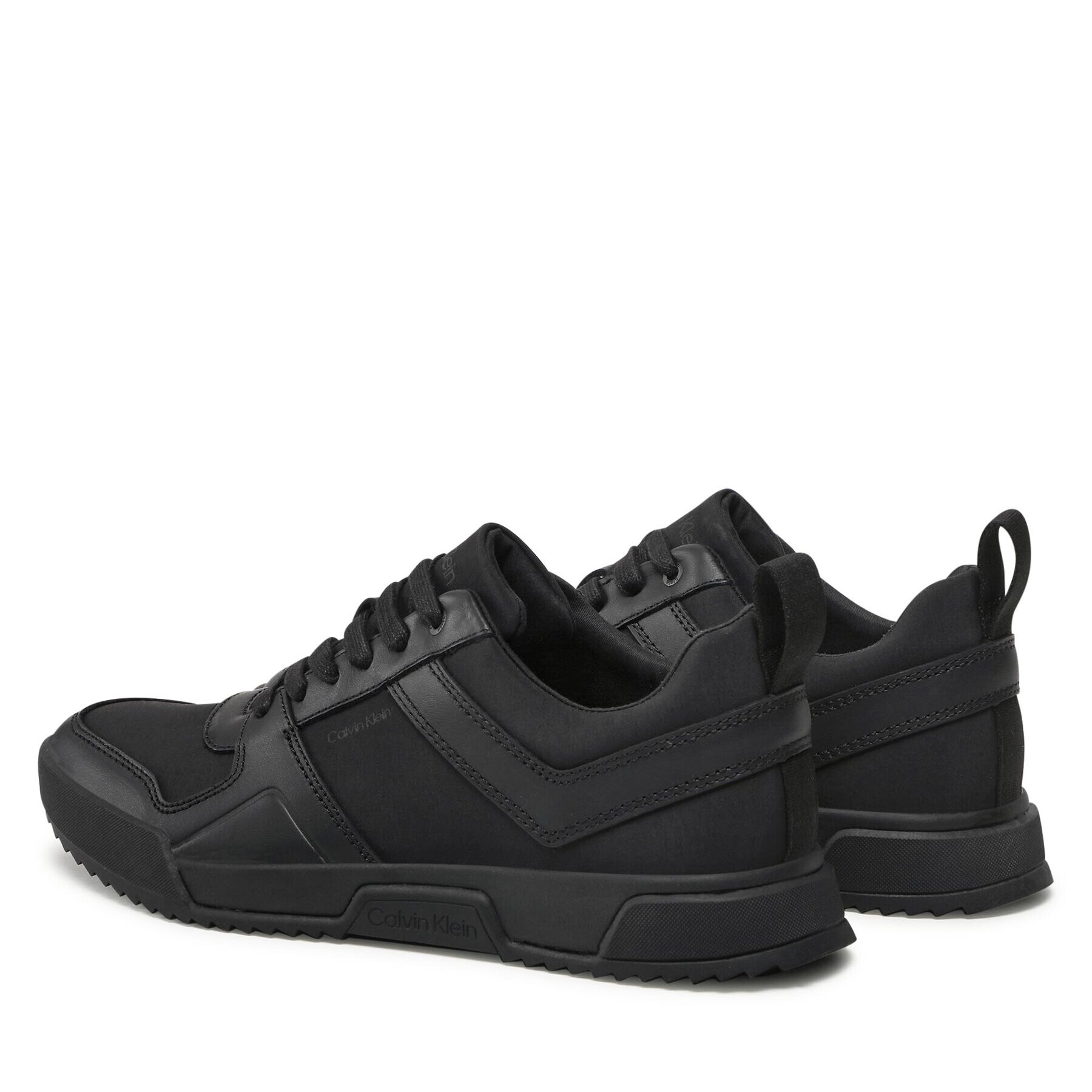 Calvin Klein Сникърси Low Top Lace Up Mix HM0HM00916 Черен - Pepit.bg