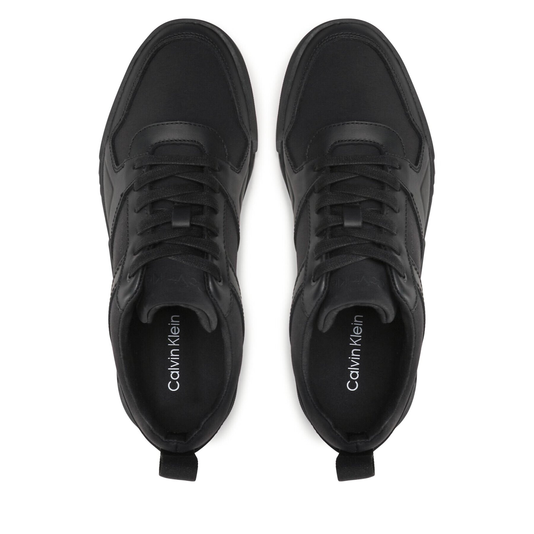 Calvin Klein Сникърси Low Top Lace Up Mix HM0HM00916 Черен - Pepit.bg