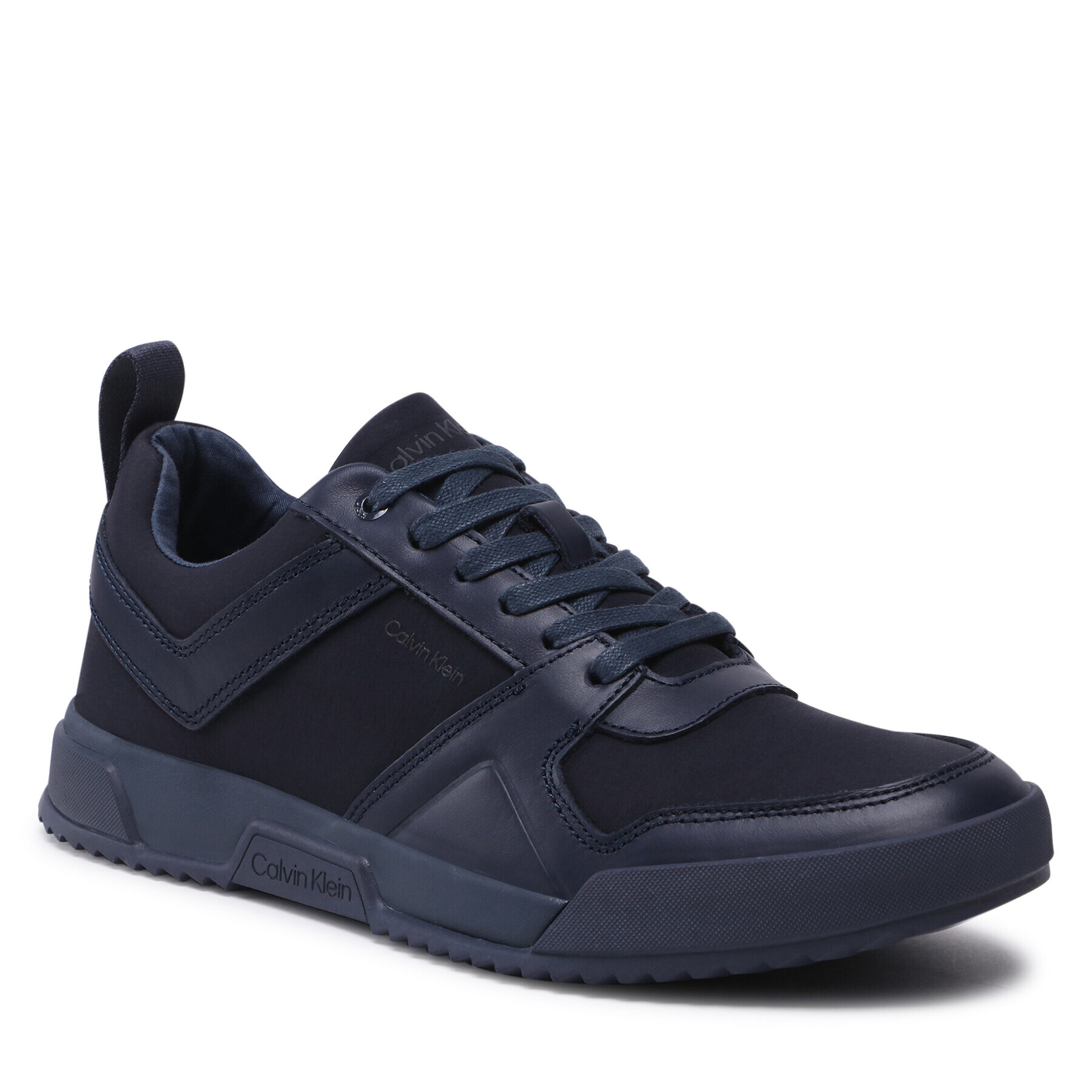 Calvin Klein Сникърси Low Top Lace Up Mix HM0HM00916 Тъмносин - Pepit.bg