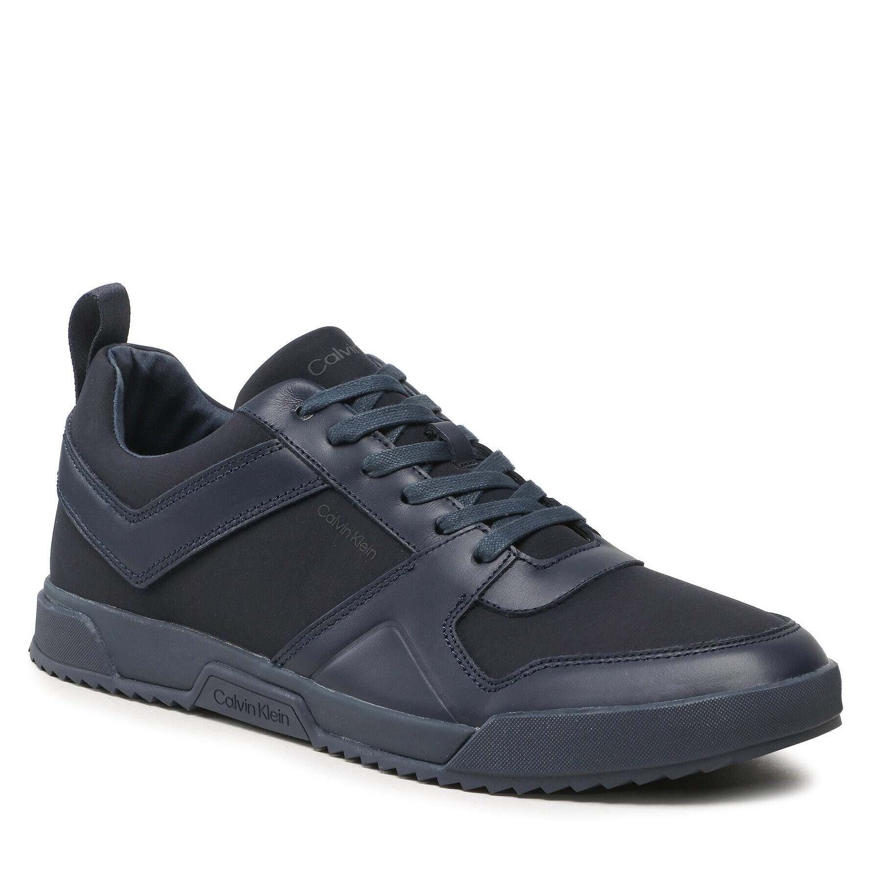 Calvin Klein Сникърси Low Top Lace Up Mix HM0HM00916 Тъмносин - Pepit.bg