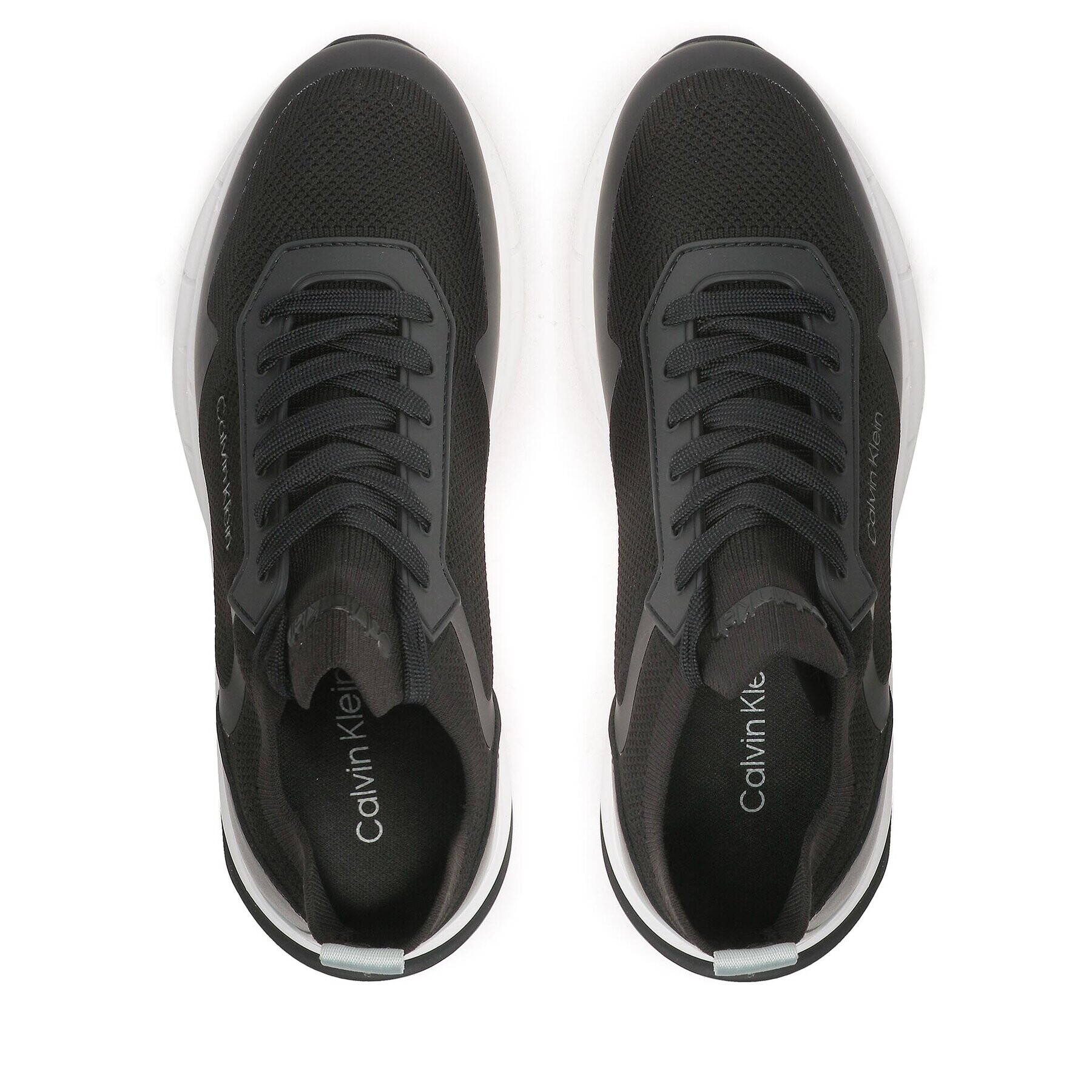 Calvin Klein Сникърси Low Top Lace Up Mix HM0HM00918 Черен - Pepit.bg