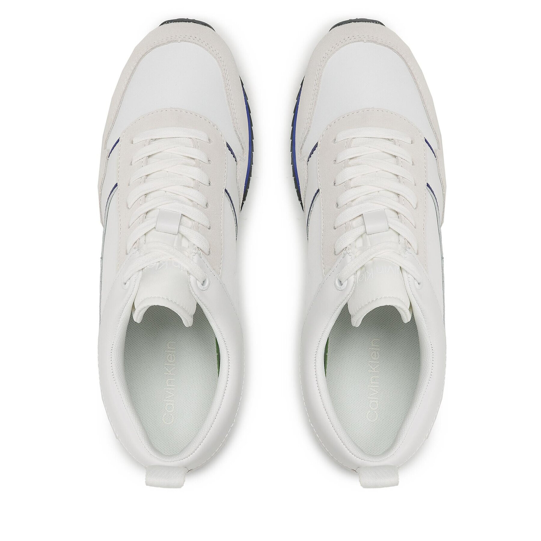 Calvin Klein Сникърси Low Top Lace Up Mix HM0HM00985 Бял - Pepit.bg