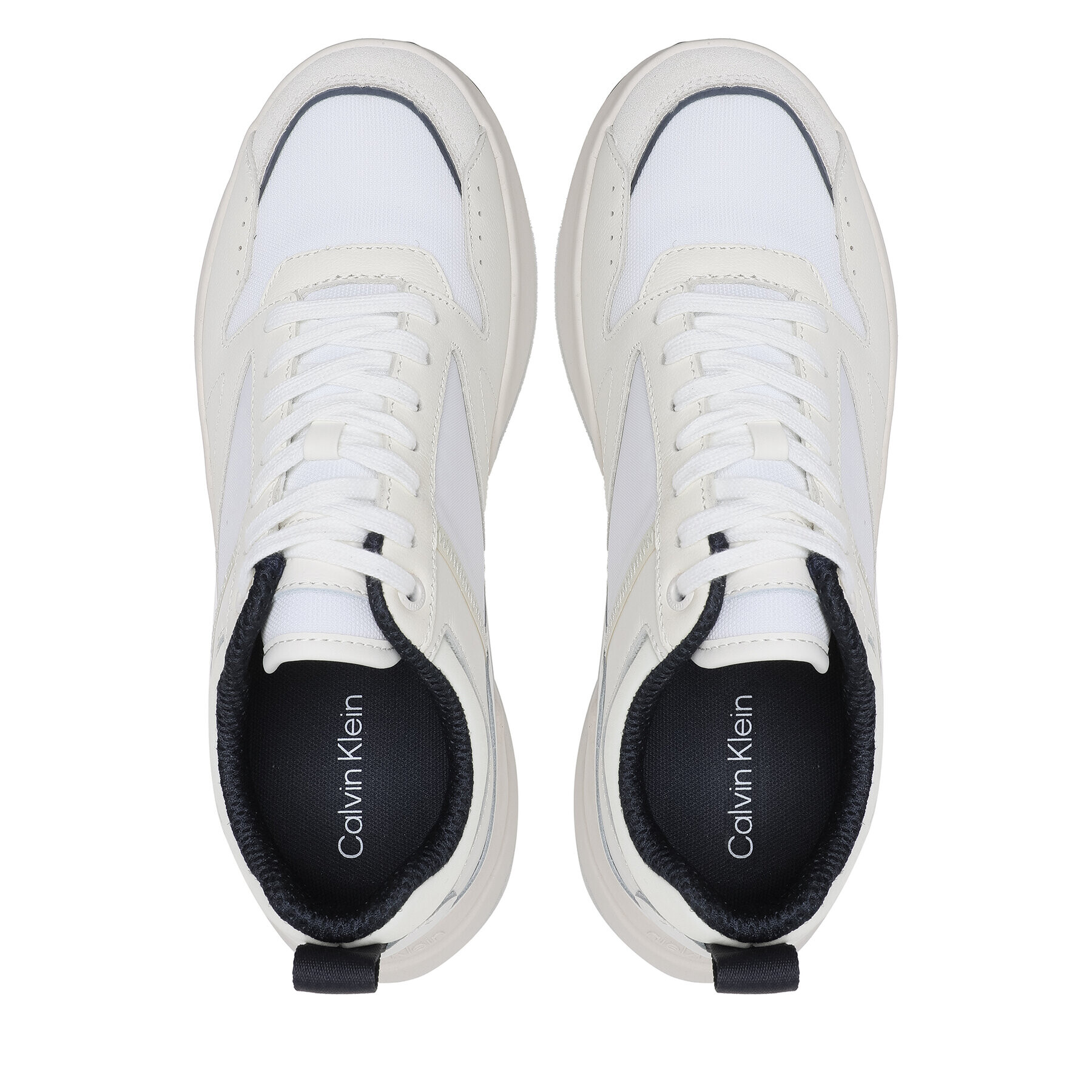 Calvin Klein Сникърси Low Top Lace Up Mix HM0HM01044 Бял - Pepit.bg