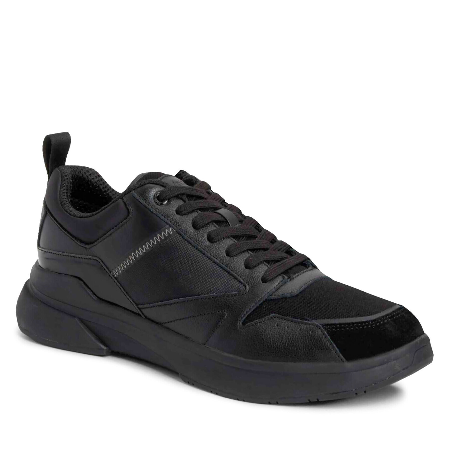 Calvin Klein Сникърси Low Top Lace Up Mix HM0HM01044 Черен - Pepit.bg