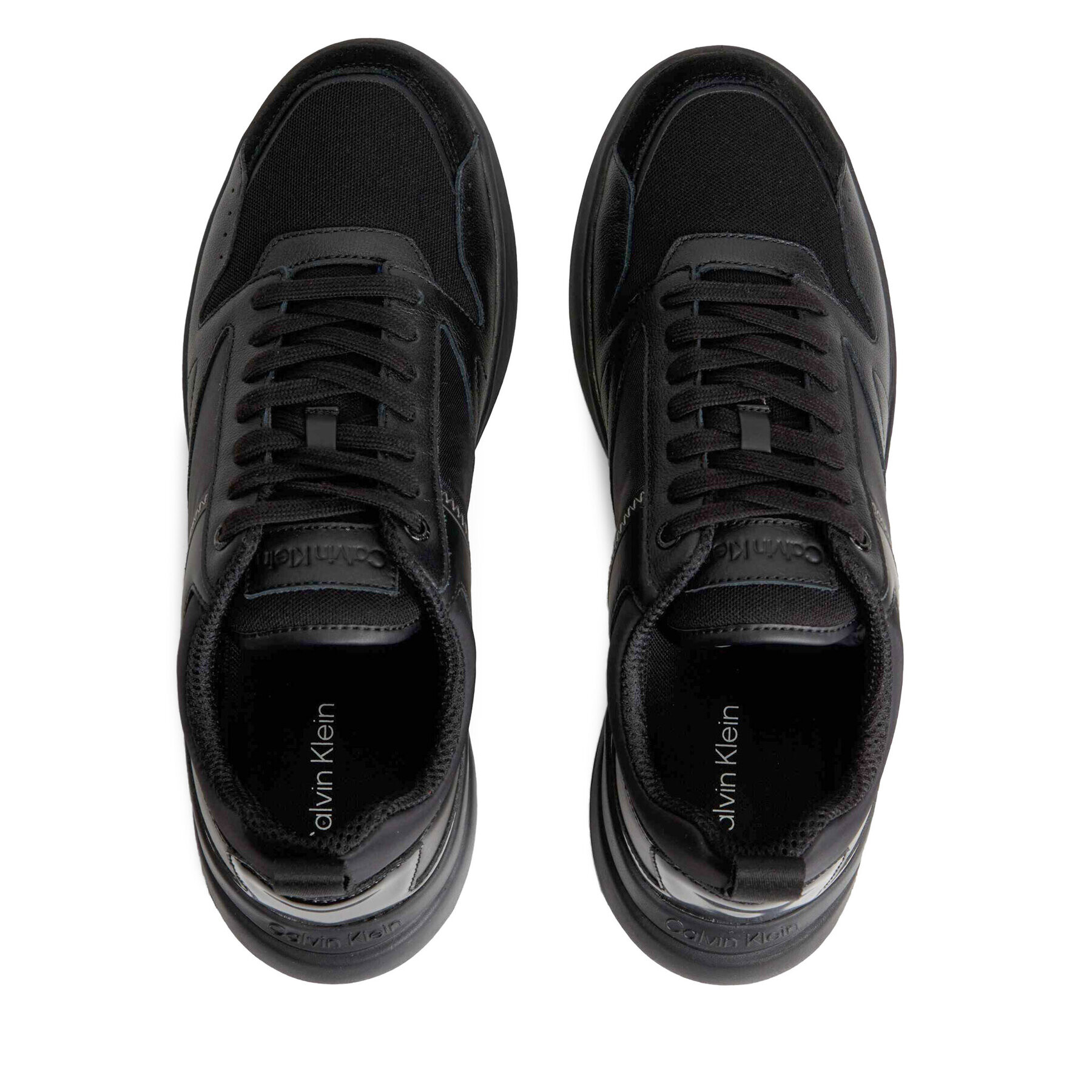 Calvin Klein Сникърси Low Top Lace Up Mix HM0HM01044 Черен - Pepit.bg