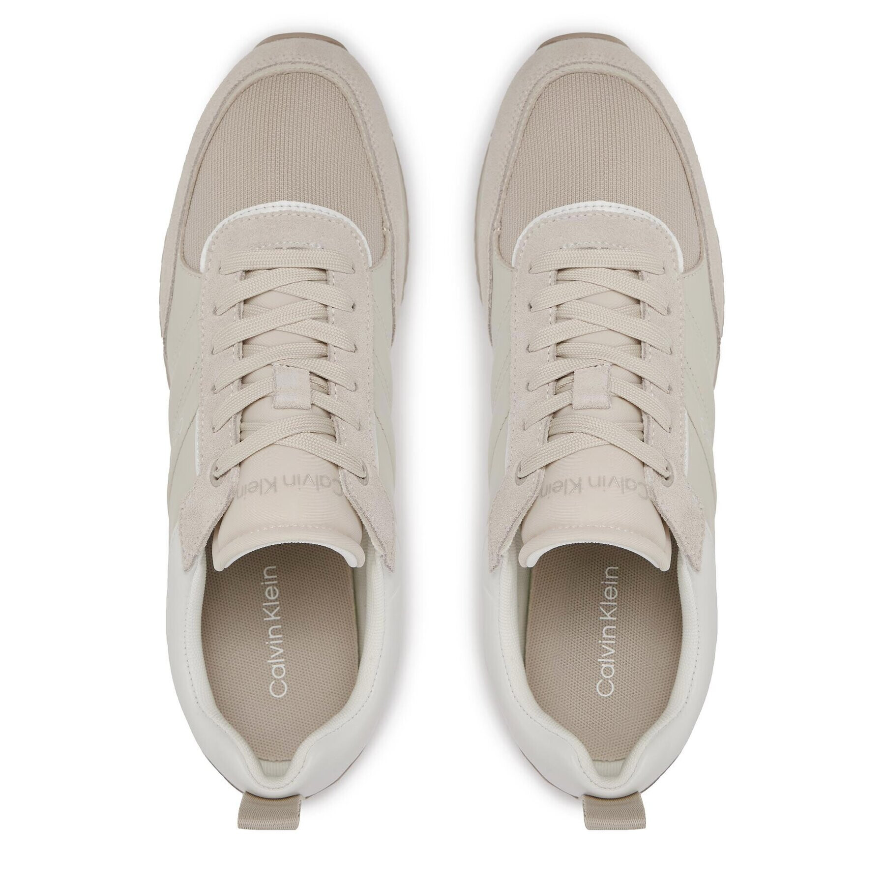 Calvin Klein Сникърси Low Top Lace Up Mix HM0HM01280 Бял - Pepit.bg