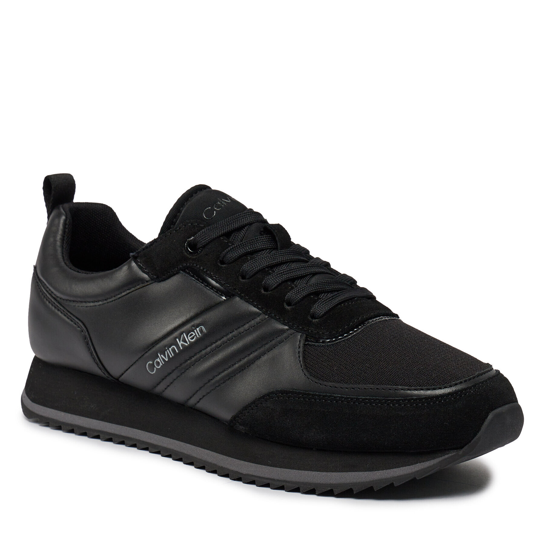 Calvin Klein Сникърси Low Top Lace Up Mix HM0HM01280 Черен - Pepit.bg