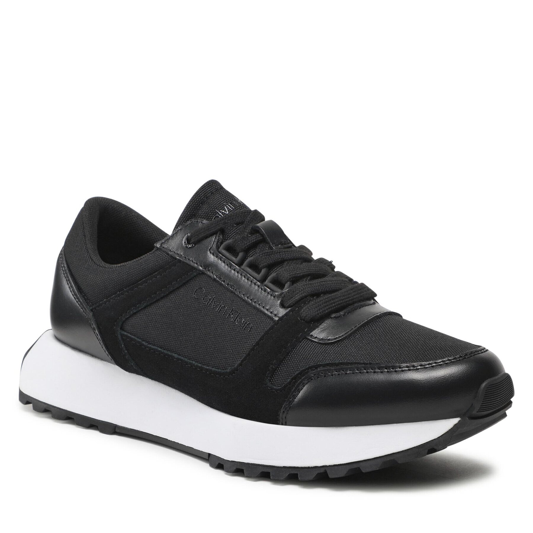 Calvin Klein Сникърси Low Top Lace Up Mix New HM0HM00926 Черен - Pepit.bg