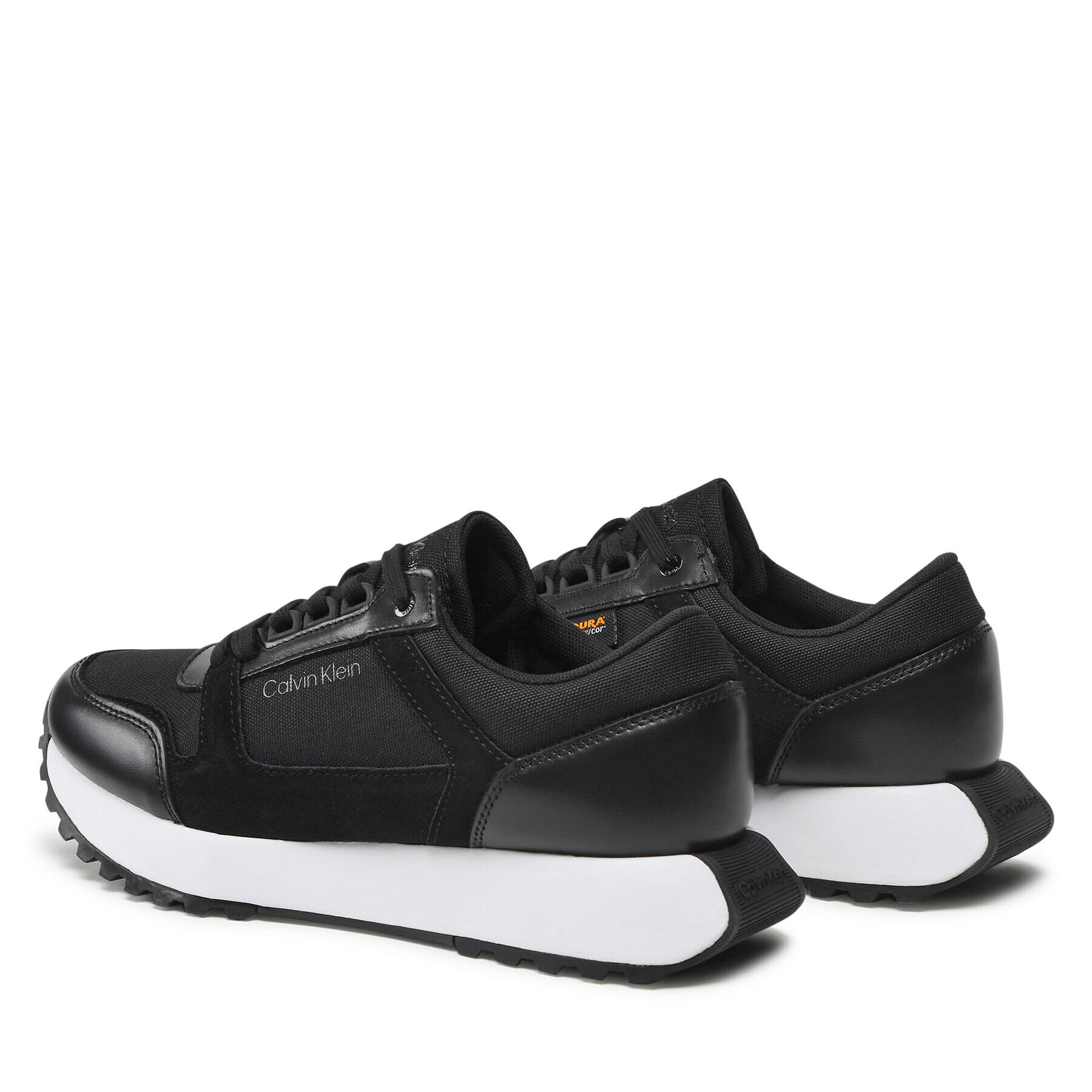 Calvin Klein Сникърси Low Top Lace Up Mix New HM0HM00926 Черен - Pepit.bg