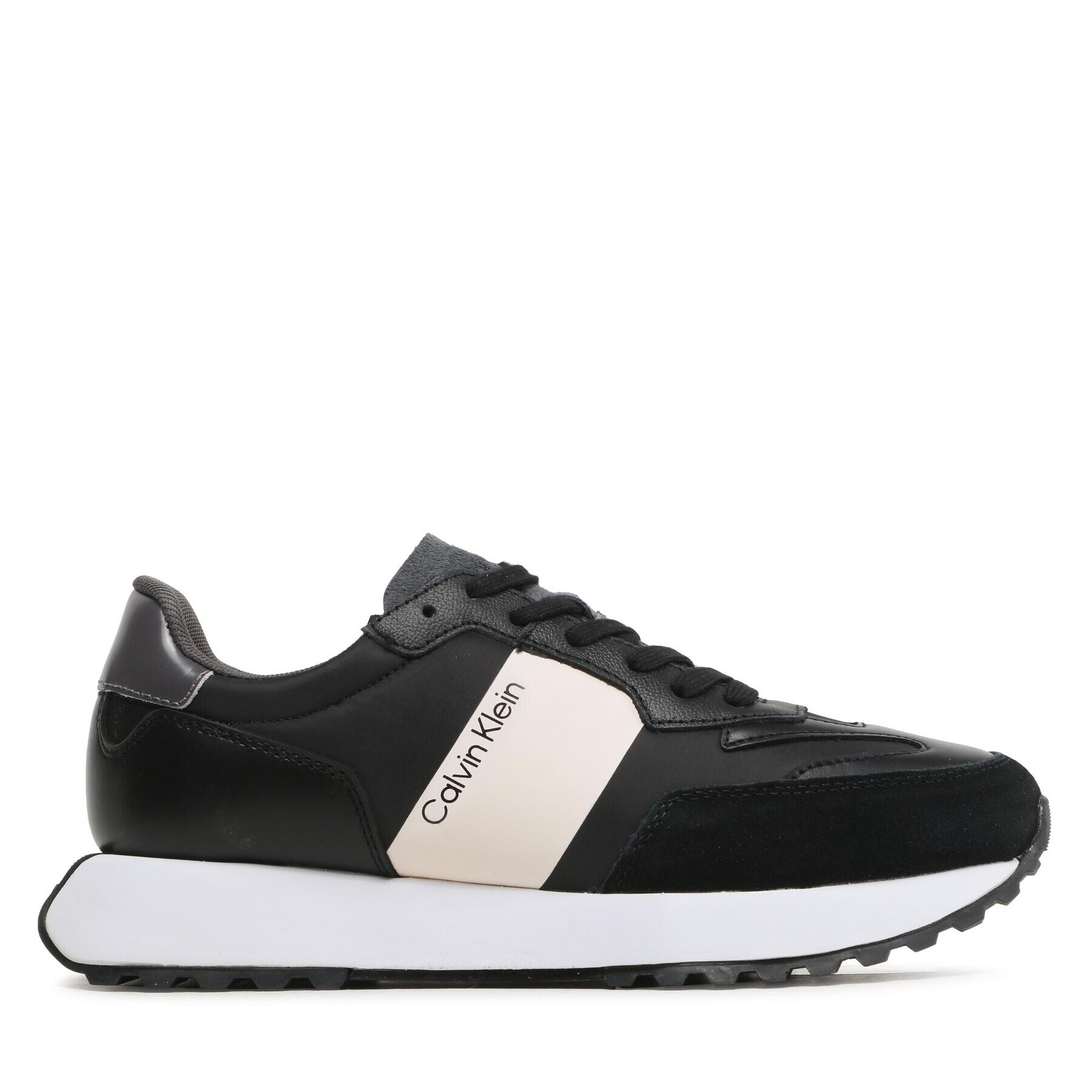 Calvin Klein Сникърси Low Top Lace Up Mix New HM0HM01238 Черен - Pepit.bg