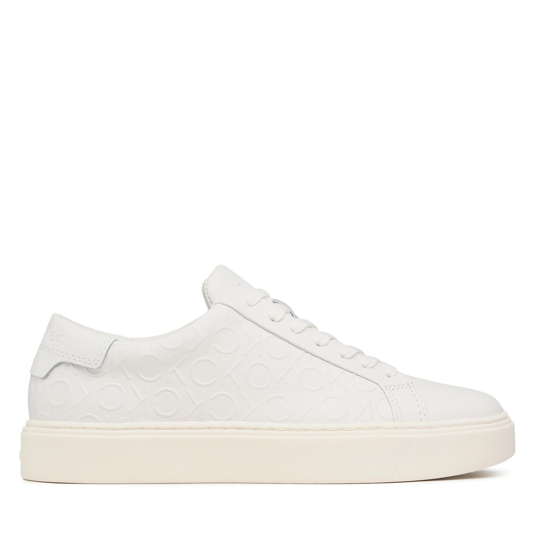 Calvin Klein Сникърси Low Top Lace Up Mono Hf HM0HM01068 Бял - Pepit.bg