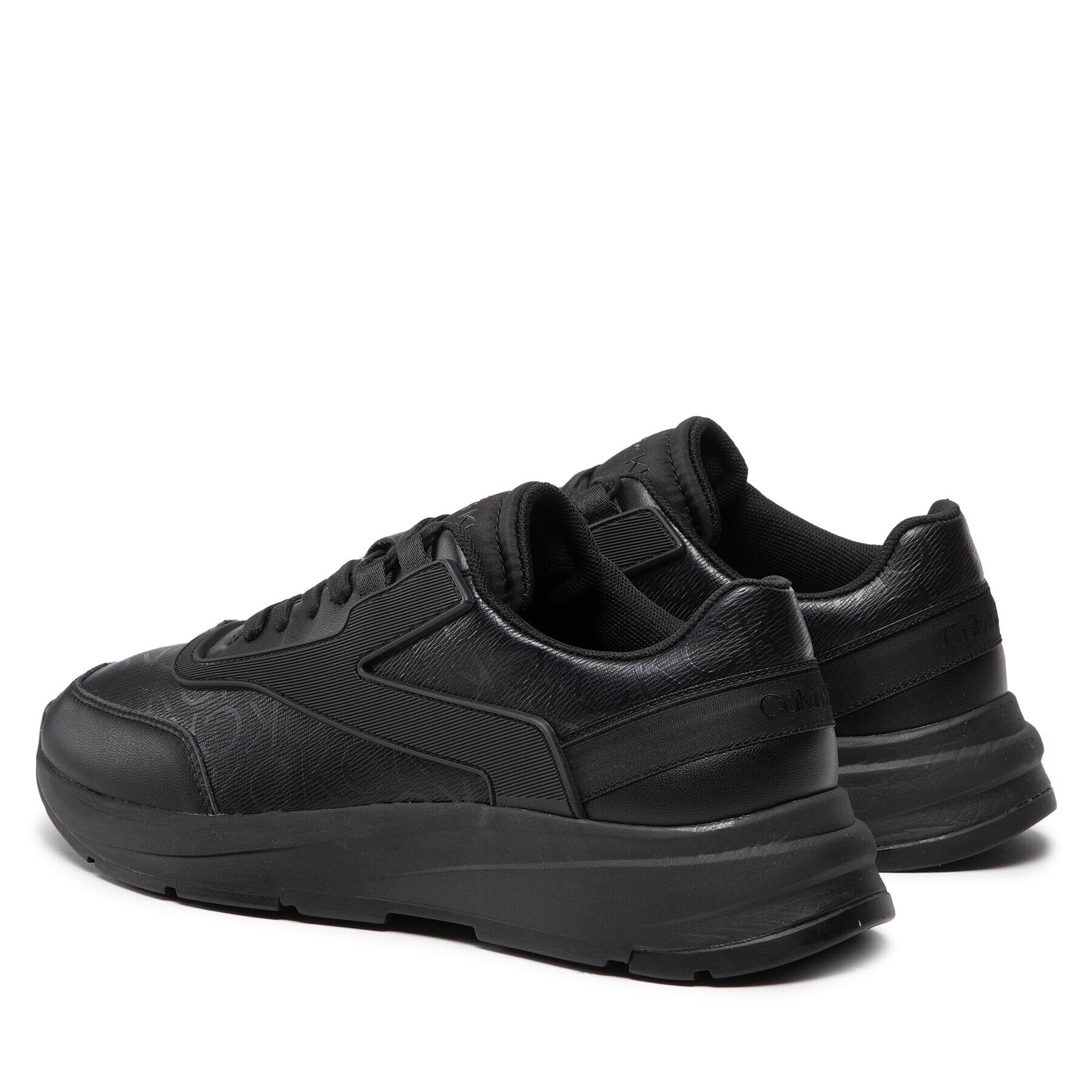 Calvin Klein Сникърси Low Top Lace Up Mono HM0HM00818 Черен - Pepit.bg