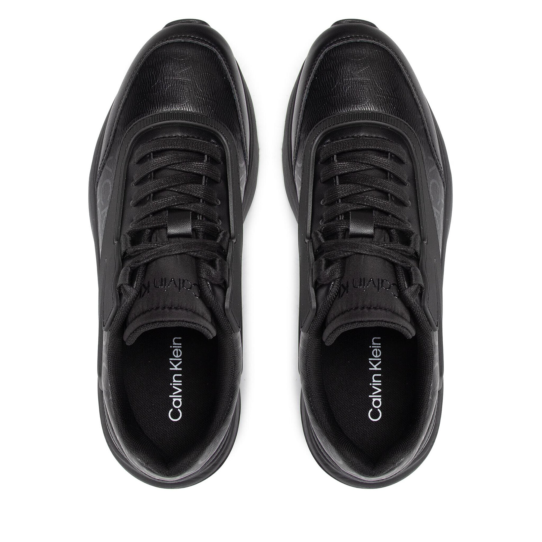 Calvin Klein Сникърси Low Top Lace Up Mono HM0HM00818 Черен - Pepit.bg