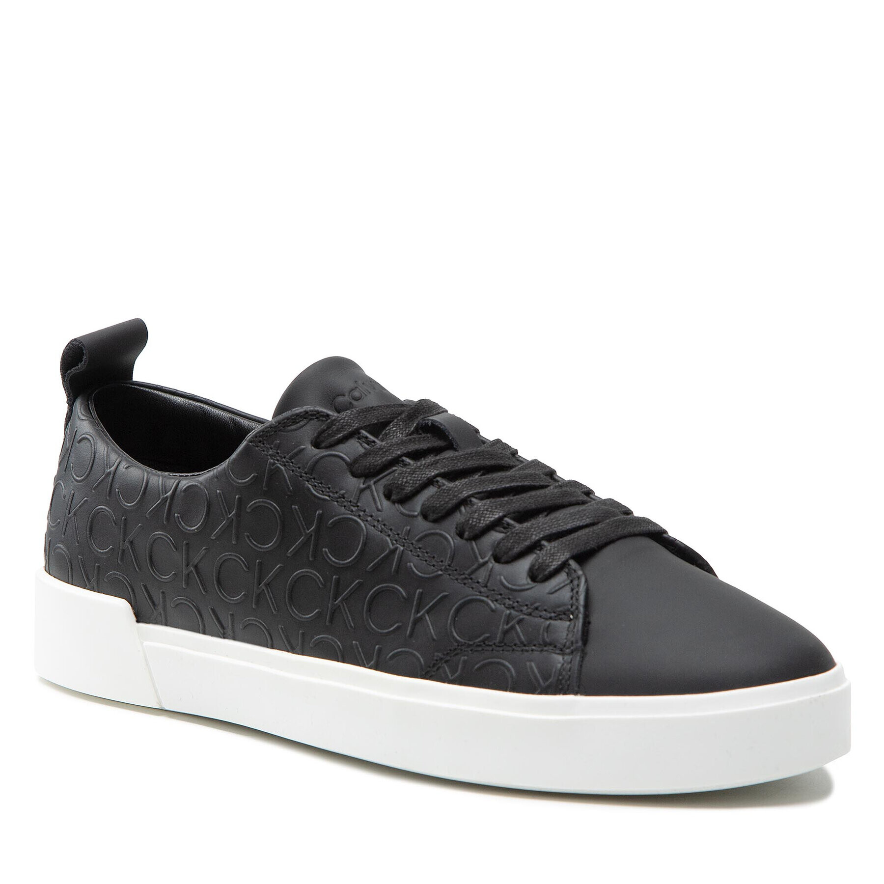 Calvin Klein Сникърси Low Top Lace Up Mono HM0HM00880 Черен - Pepit.bg