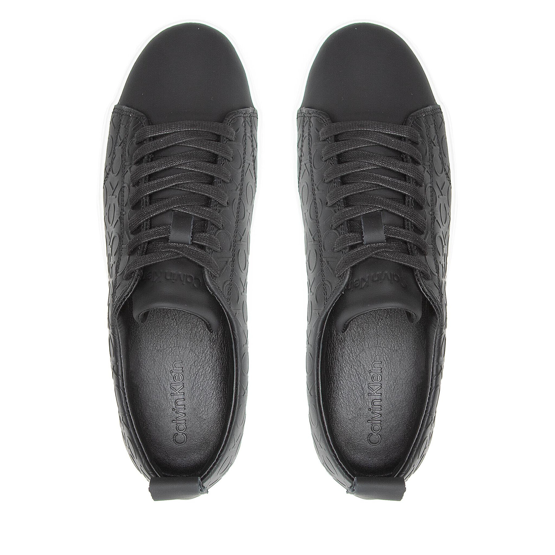 Calvin Klein Сникърси Low Top Lace Up Mono HM0HM00880 Черен - Pepit.bg