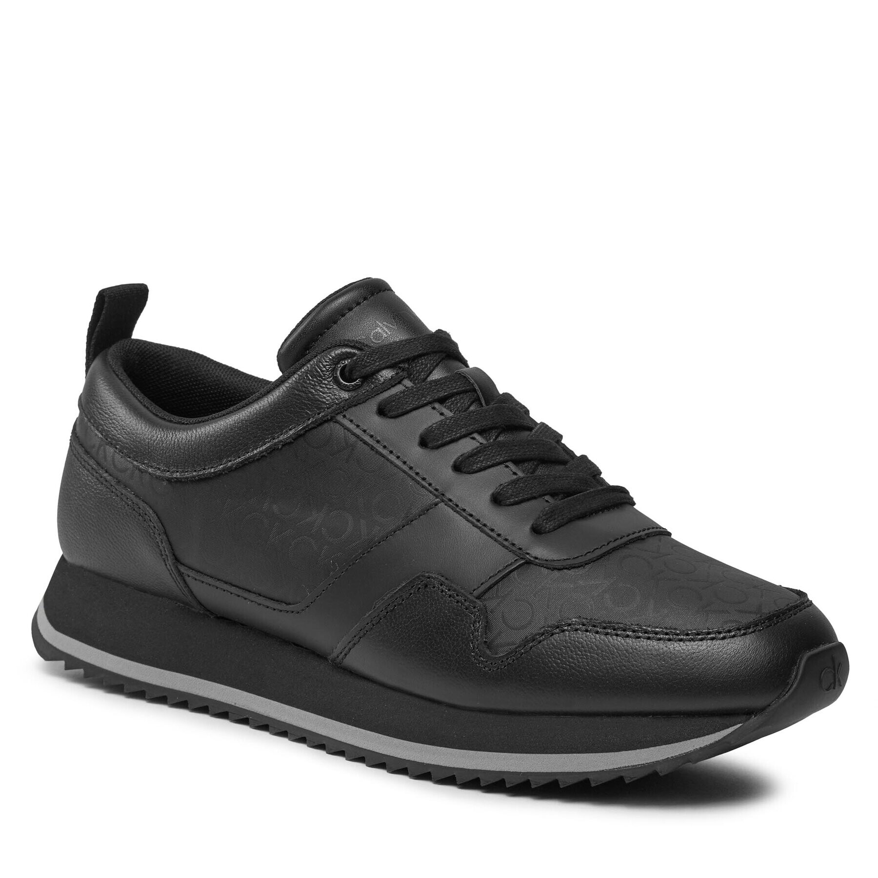 Calvin Klein Сникърси Low Top Lace Up Mono HM0HM00997 Черен - Pepit.bg