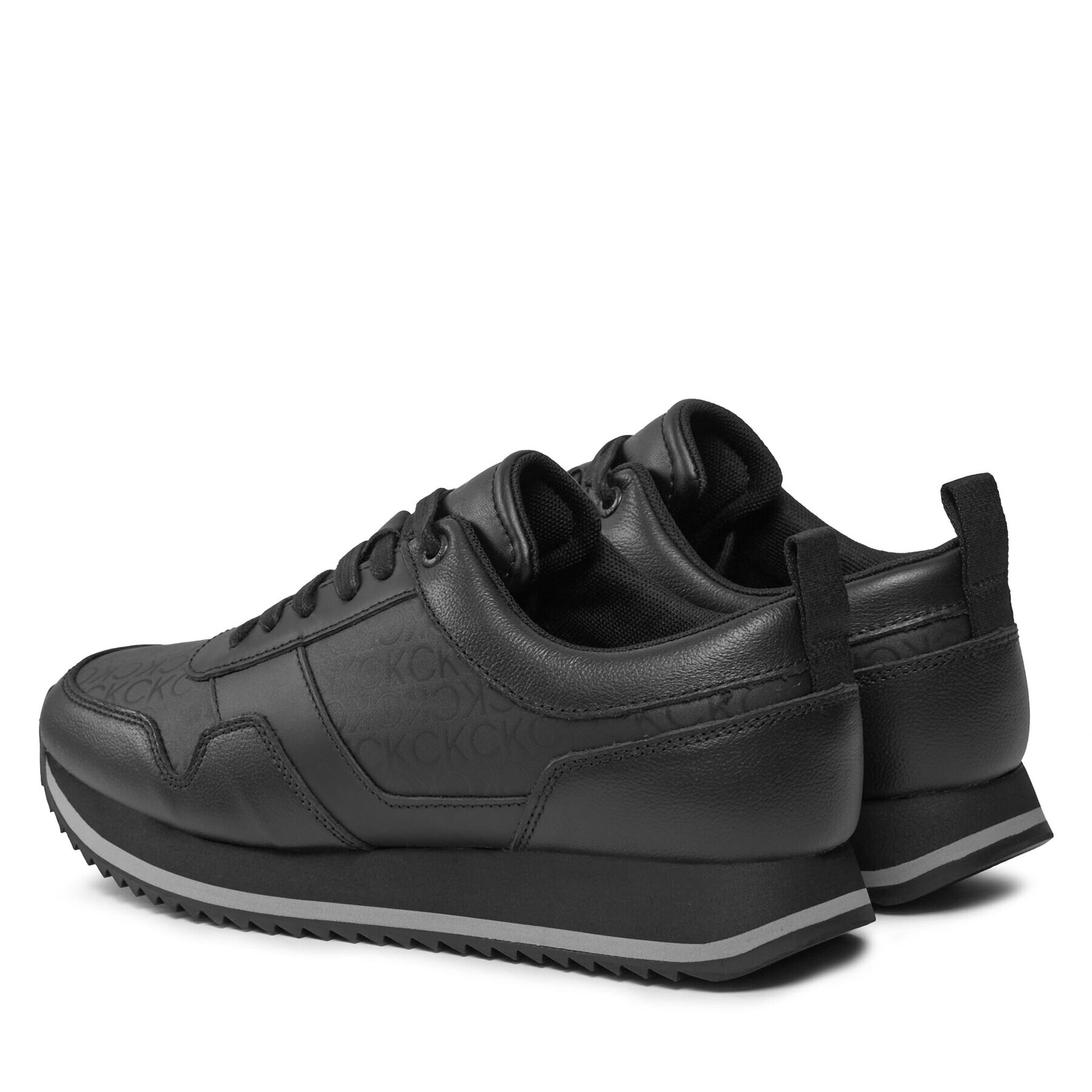 Calvin Klein Сникърси Low Top Lace Up Mono HM0HM00997 Черен - Pepit.bg