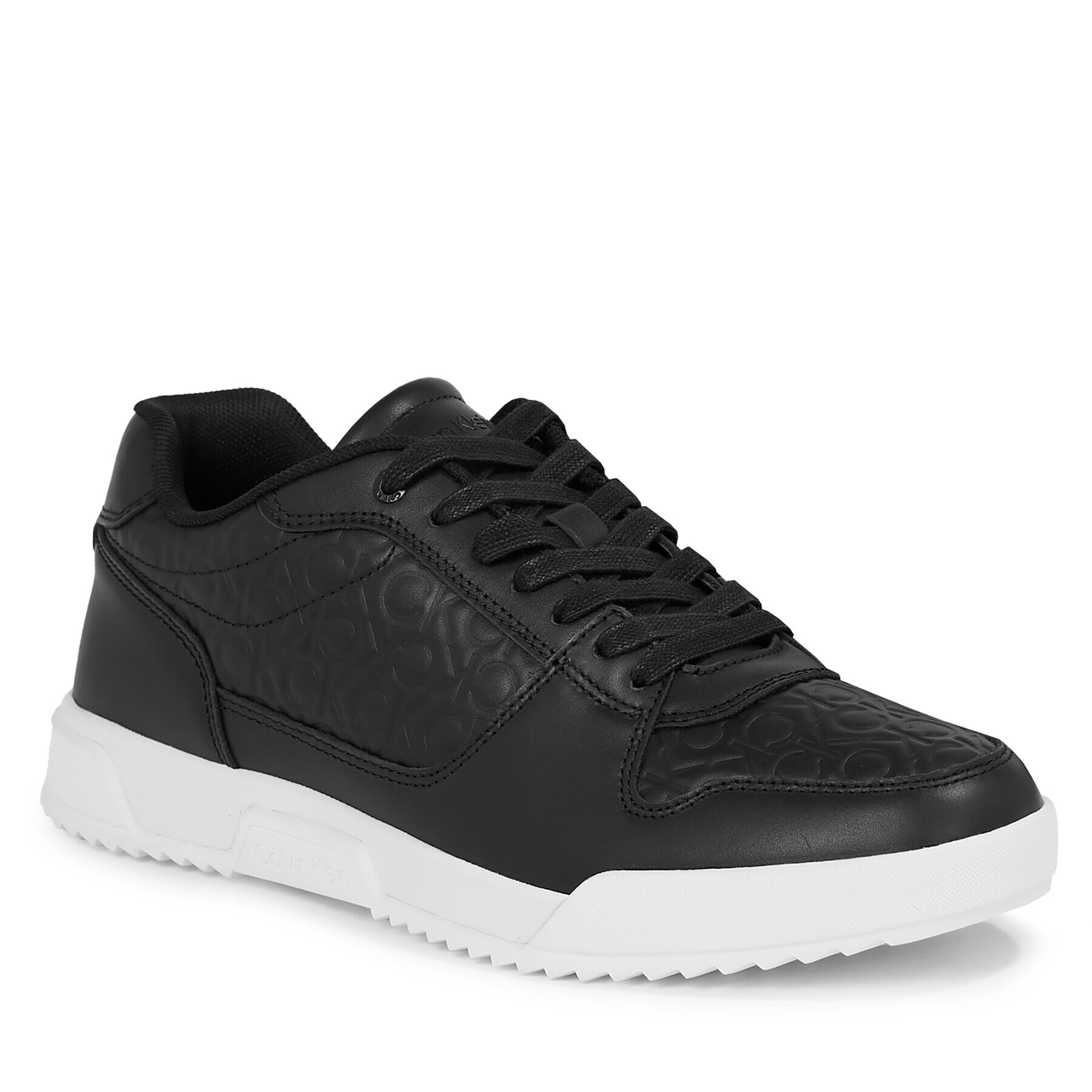 Calvin Klein Сникърси Low Top Lace Up Mono HM0HM01192 Черен - Pepit.bg