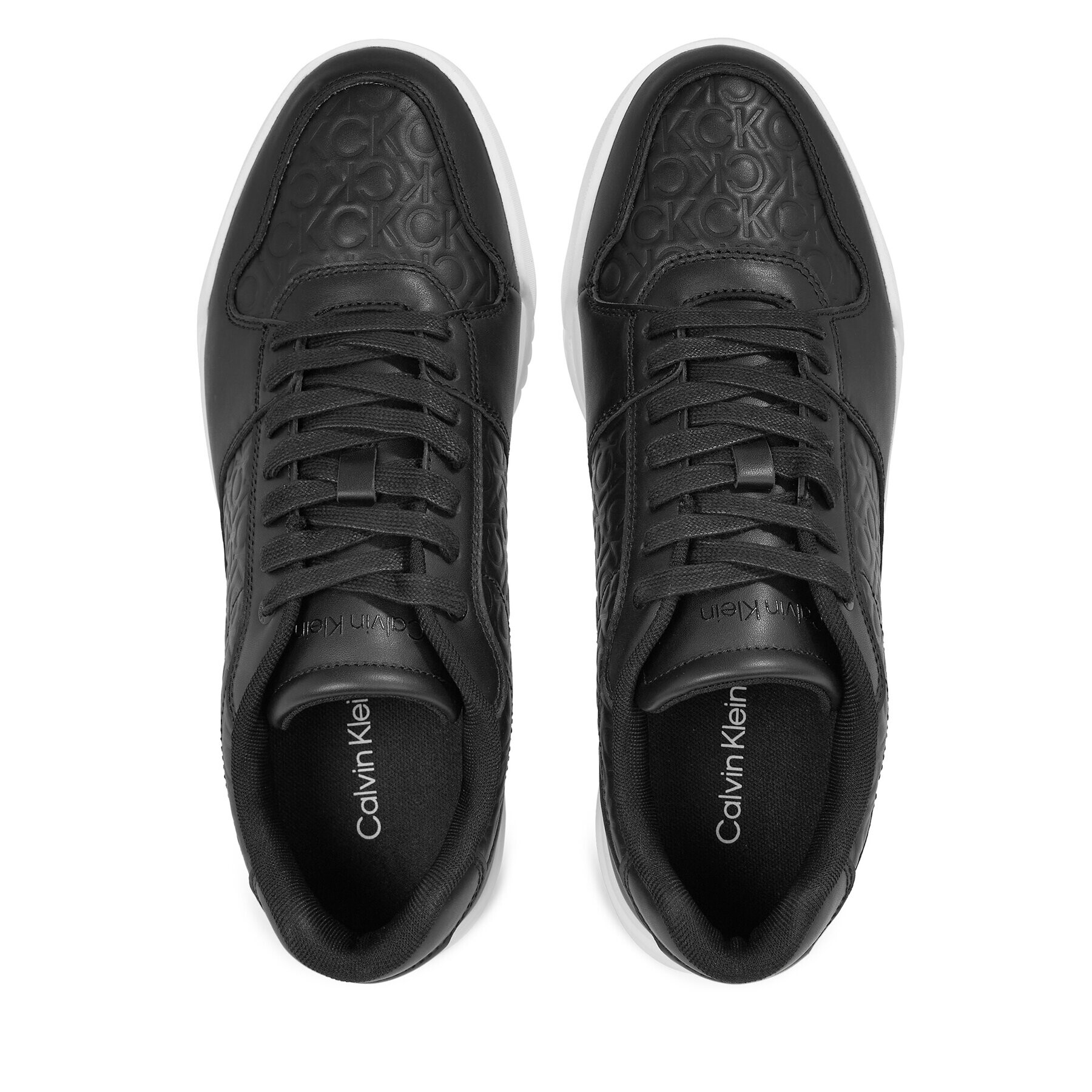 Calvin Klein Сникърси Low Top Lace Up Mono HM0HM01192 Черен - Pepit.bg