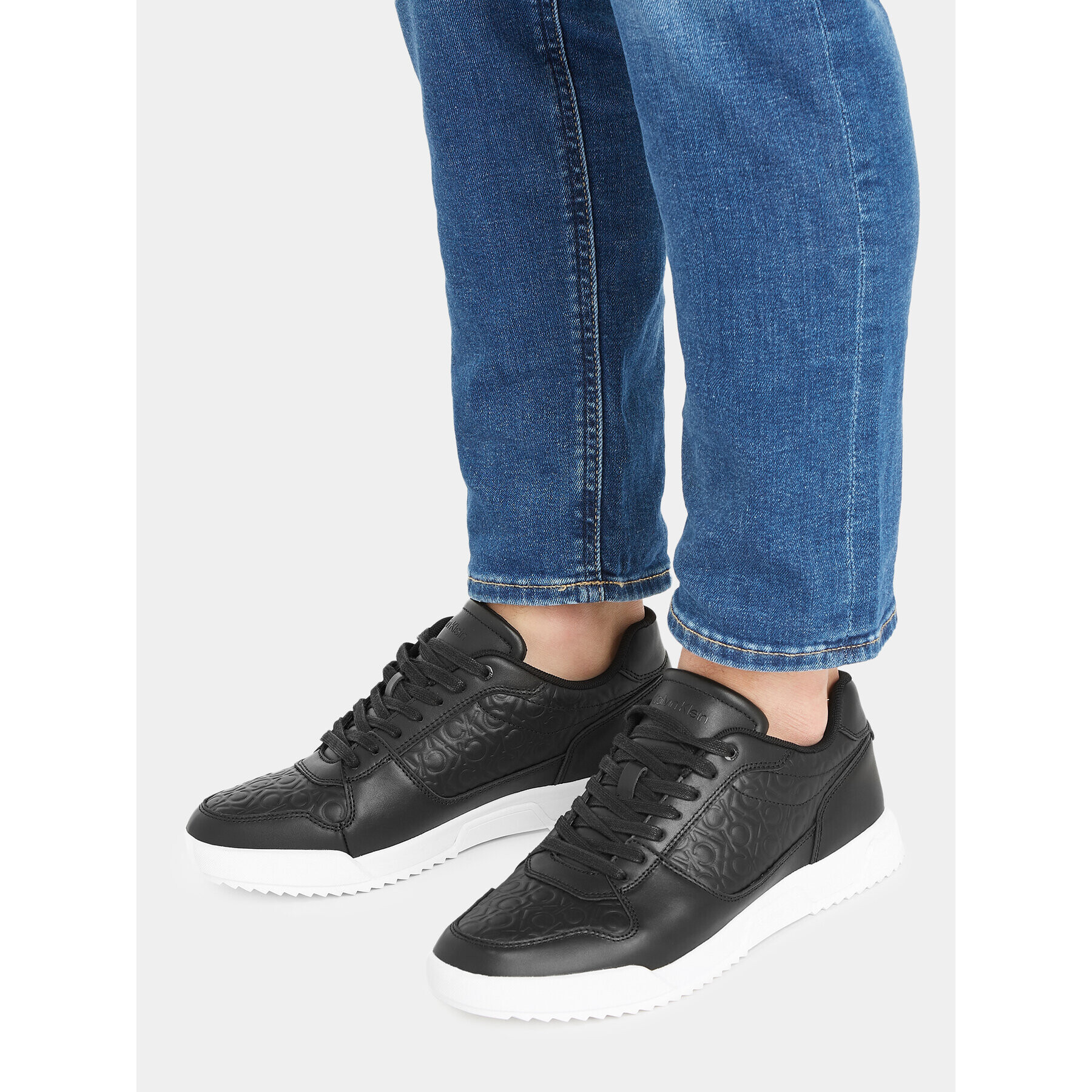 Calvin Klein Сникърси Low Top Lace Up Mono HM0HM01192 Черен - Pepit.bg