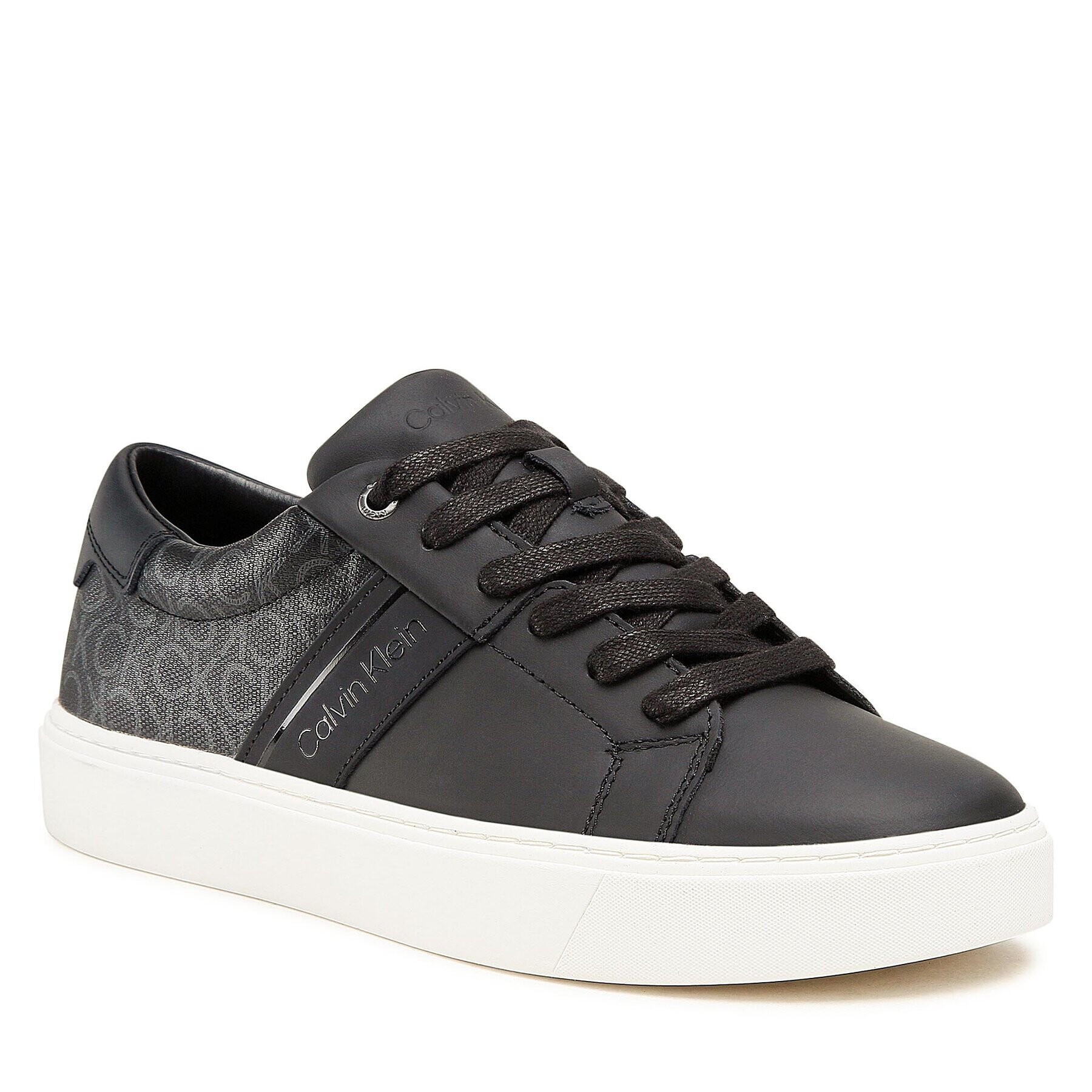 Calvin Klein Сникърси Low Top Lace Up Mono Mix HM0HM00823 Черен - Pepit.bg