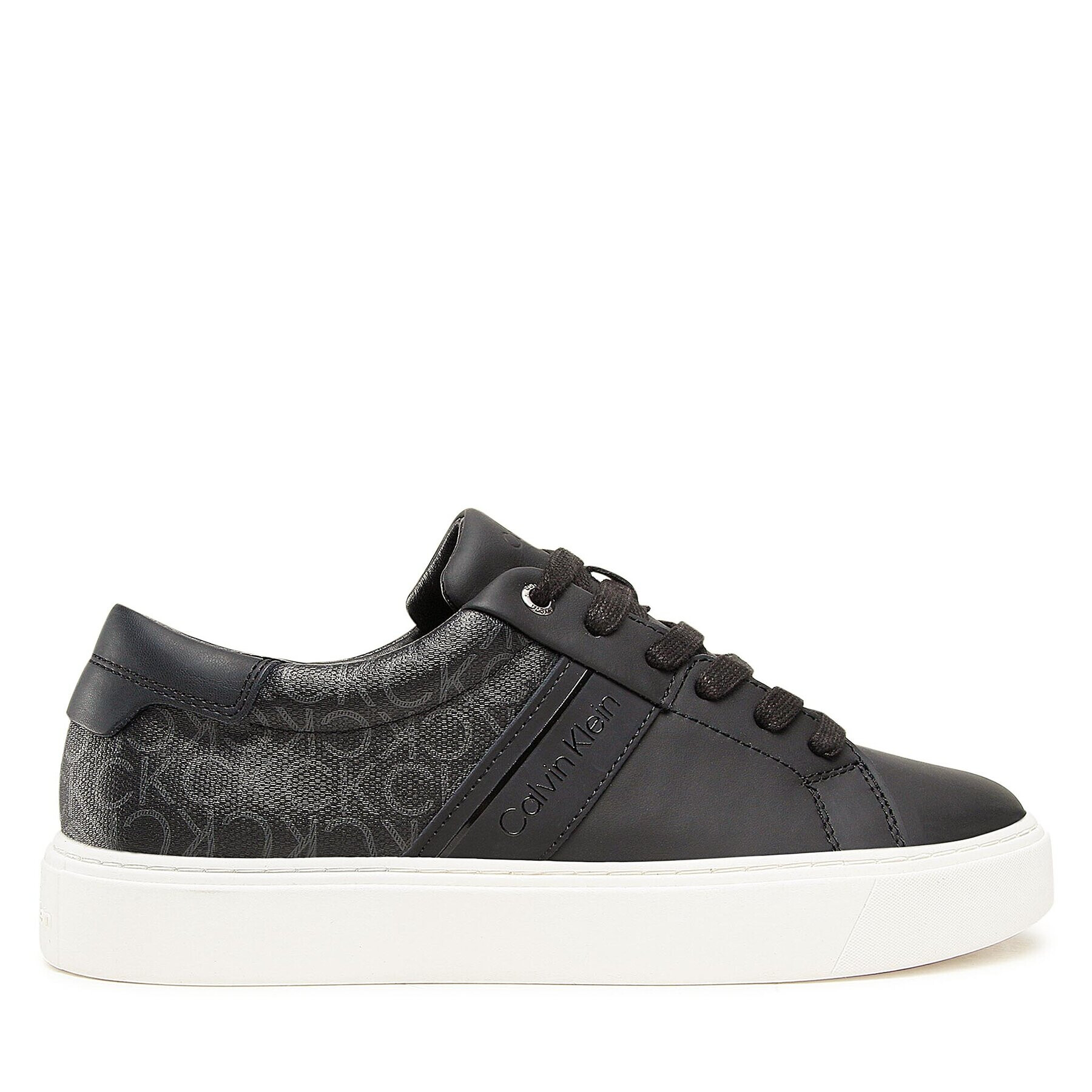 Calvin Klein Сникърси Low Top Lace Up Mono Mix HM0HM00823 Черен - Pepit.bg