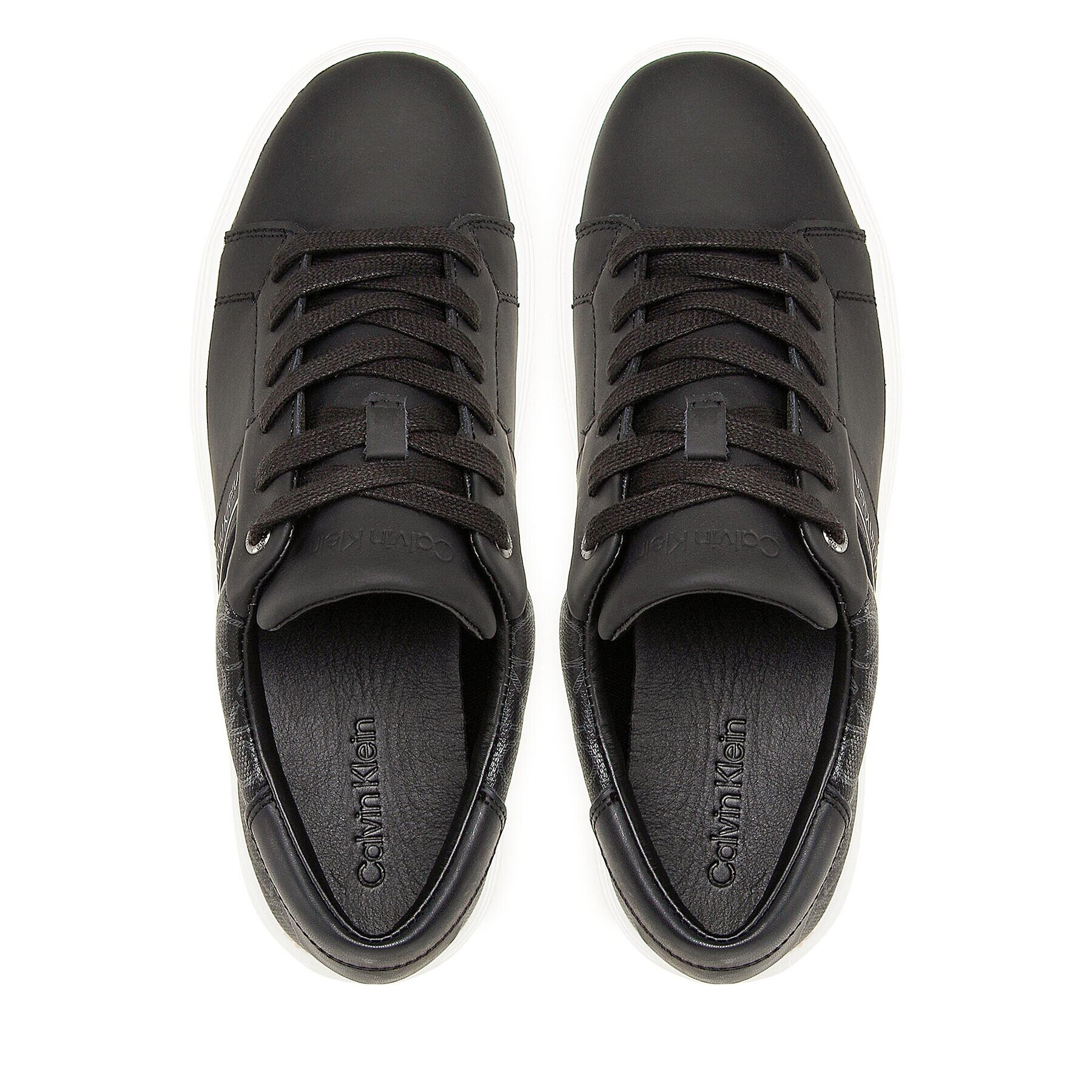 Calvin Klein Сникърси Low Top Lace Up Mono Mix HM0HM00823 Черен - Pepit.bg