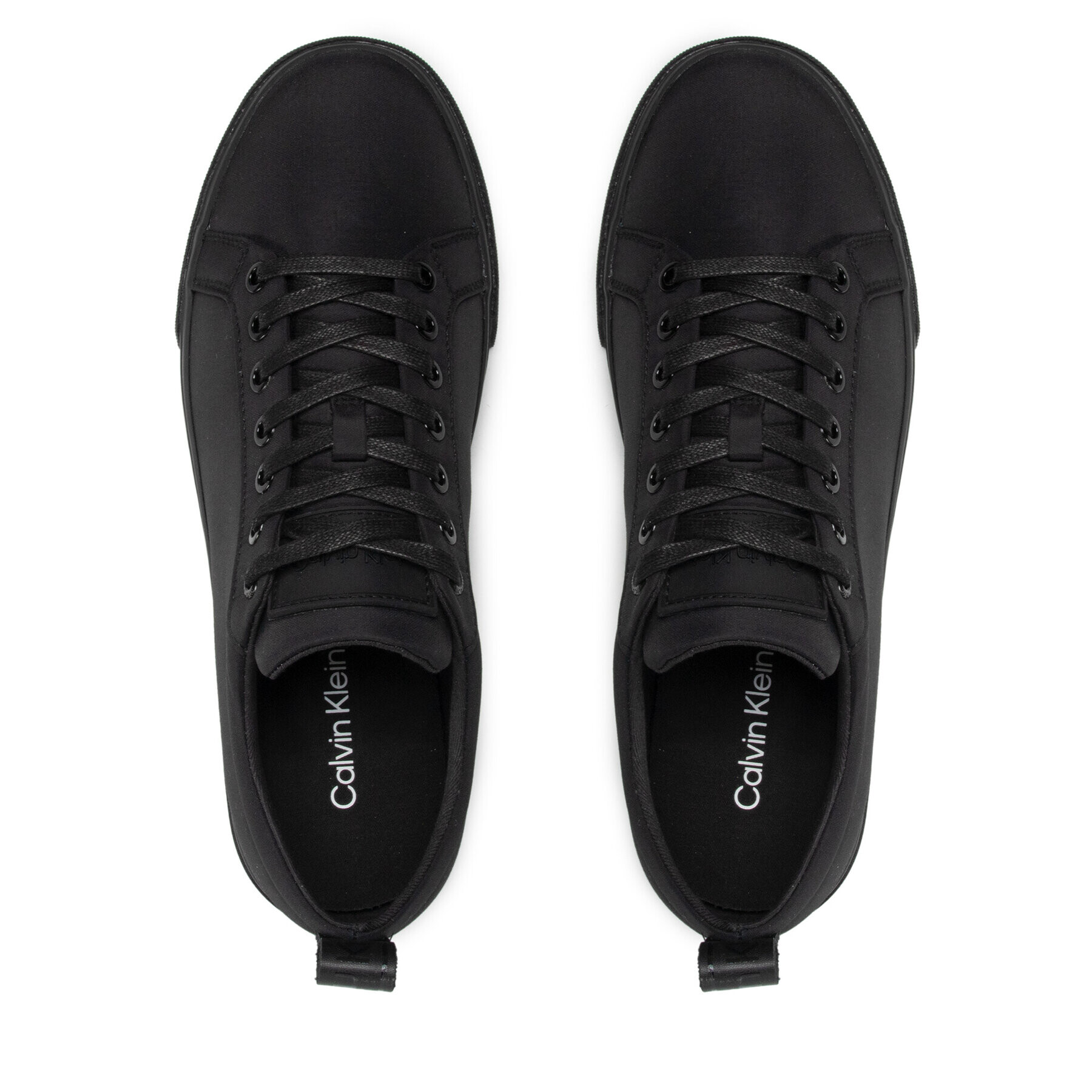 Calvin Klein Сникърси Low Top Lace Up Nylon HM0HM00342 Черен - Pepit.bg