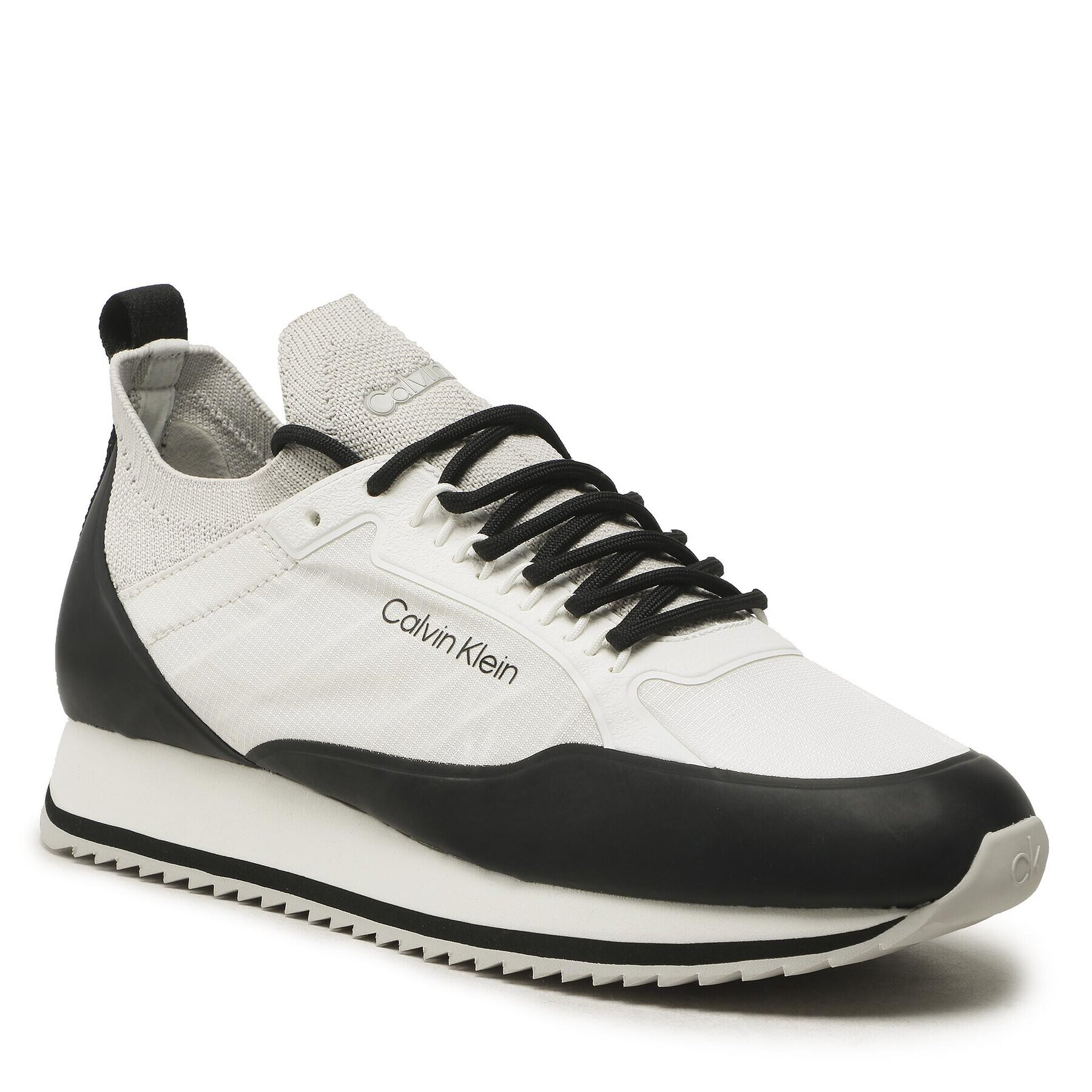 Calvin Klein Сникърси Low Top Lace Up Nylon HM0HM00921 Бял - Pepit.bg