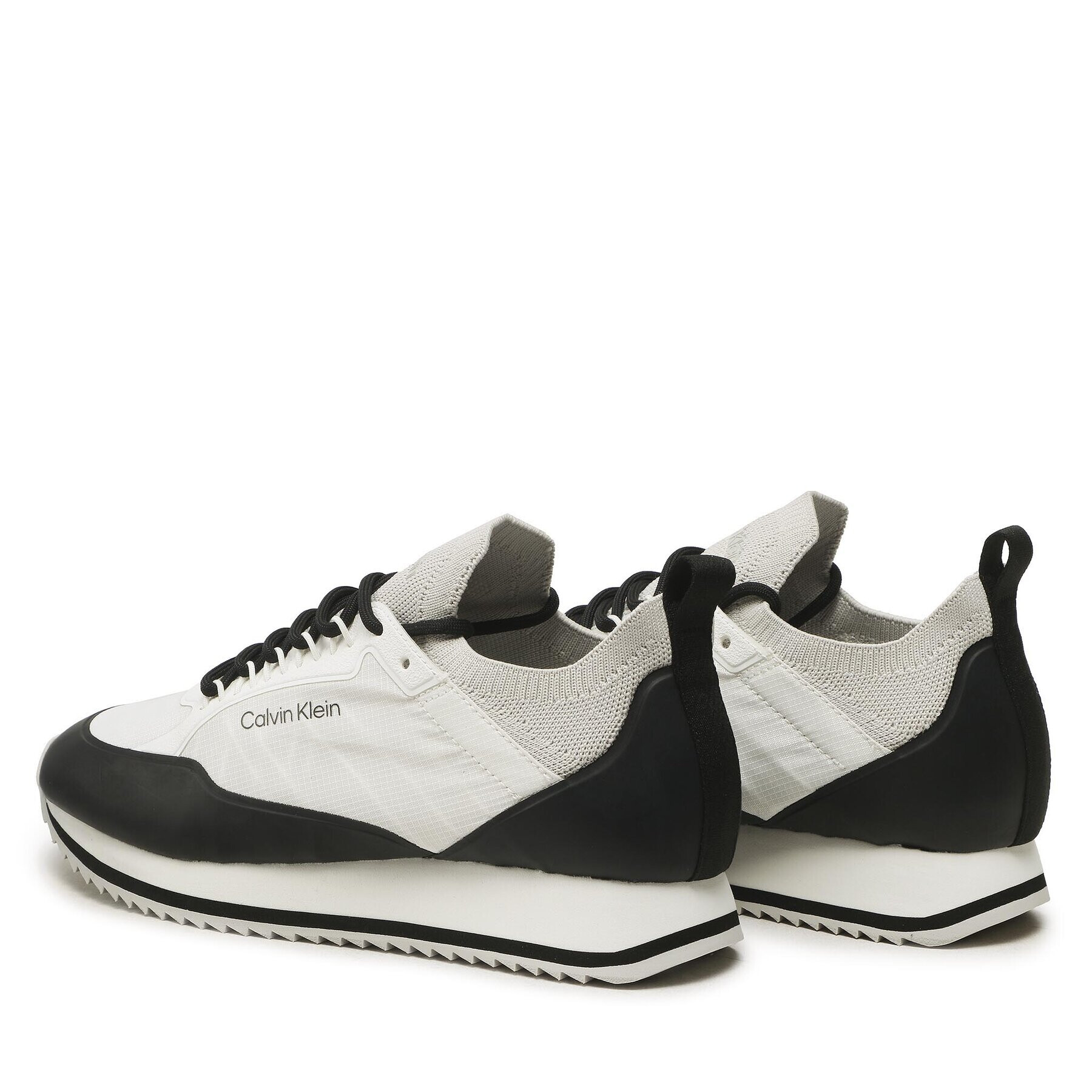 Calvin Klein Сникърси Low Top Lace Up Nylon HM0HM00921 Бял - Pepit.bg