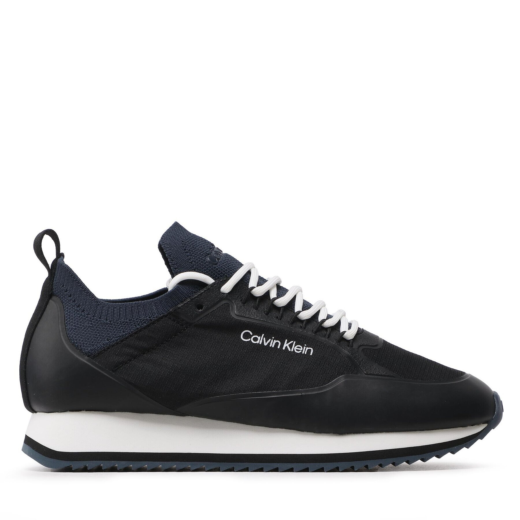 Calvin Klein Сникърси Low Top Lace Up Nylon HM0HM00921 Черен - Pepit.bg